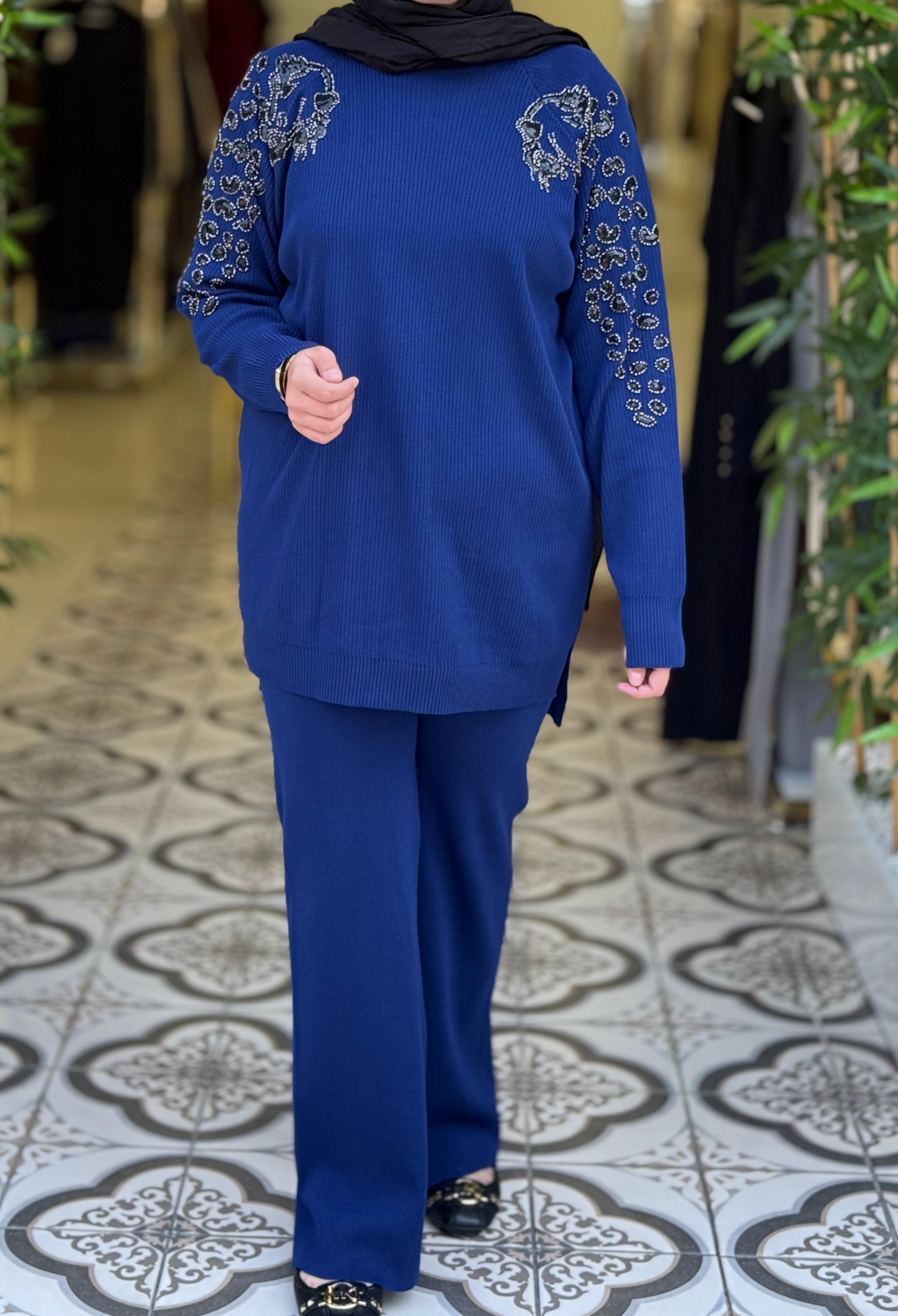 DAFNA TRİKO PANTOLON TAKIM - LACİVERT