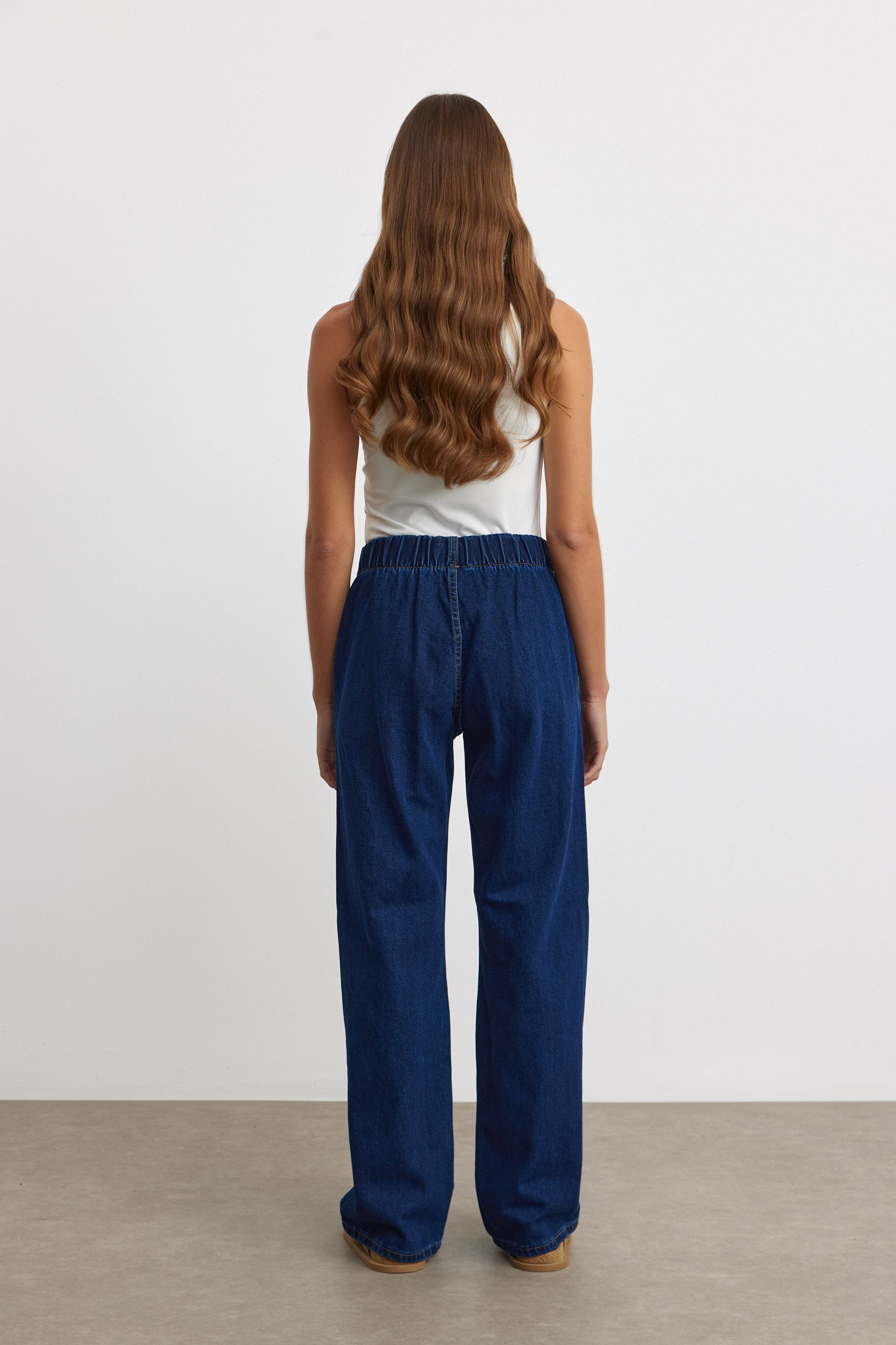 PLAZZO NEW DENİM PANTOLON - LACİVERT