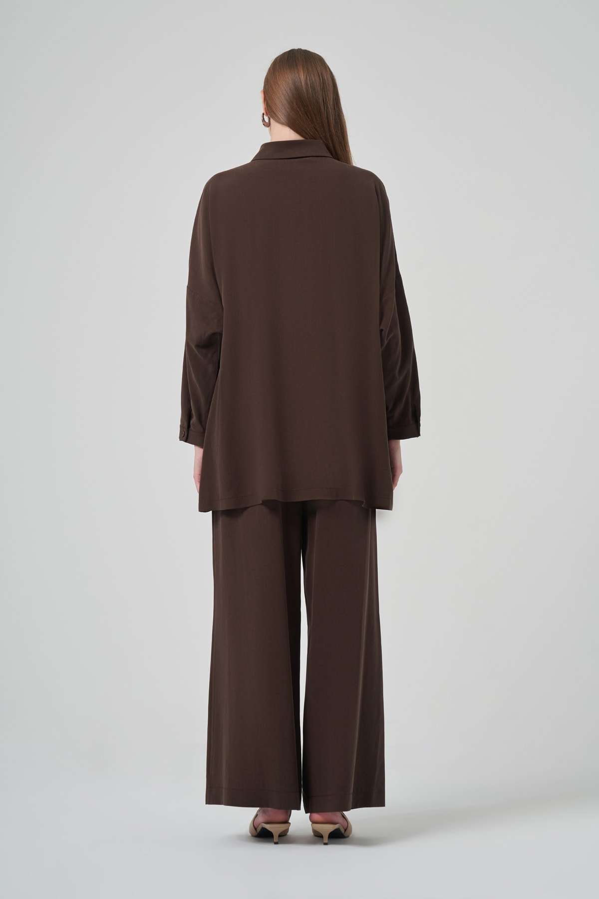 NUSS BELİNA PANTOLON TAKIM - KAHVE