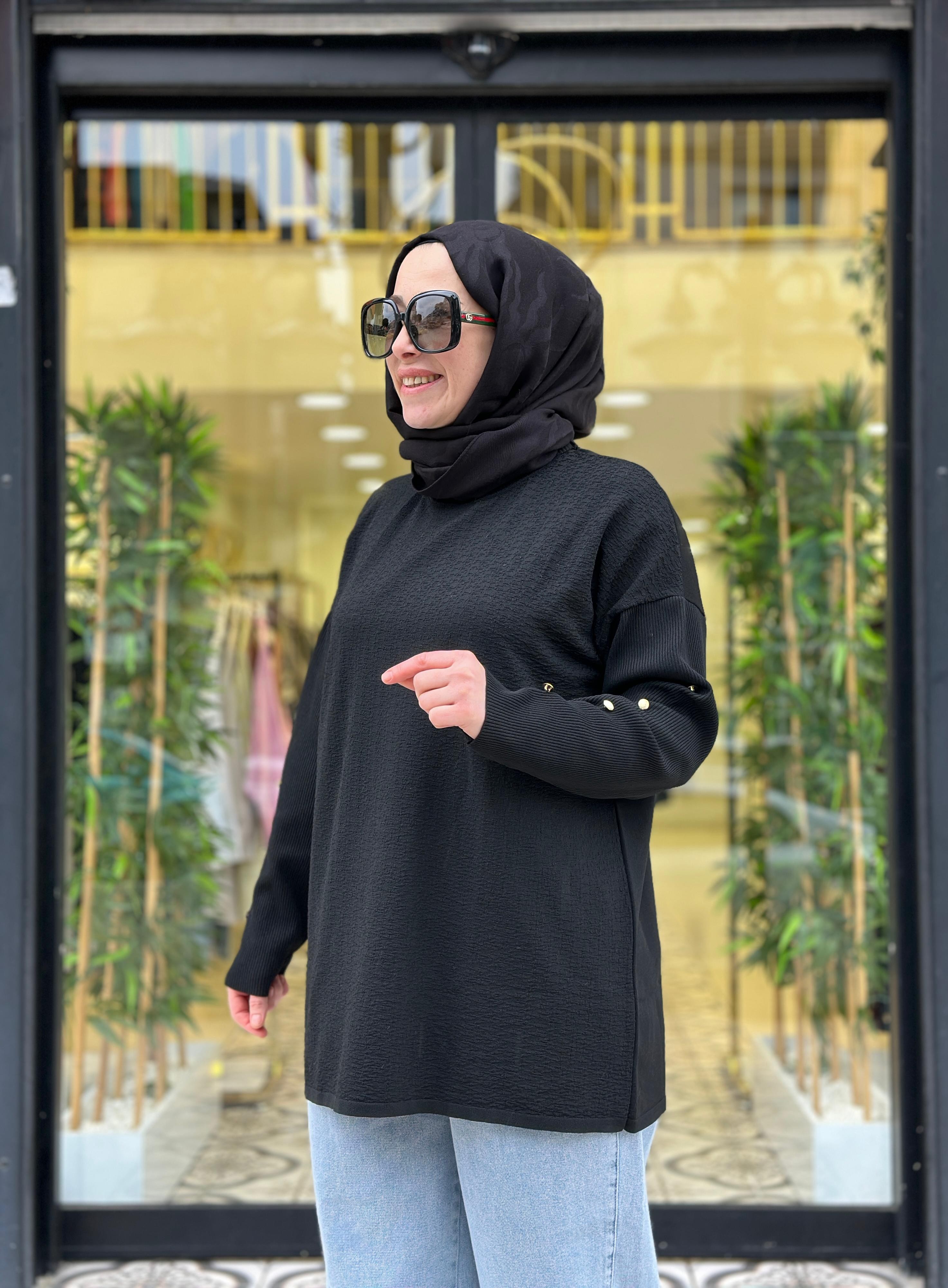 BEST MERSERİZE TUNİK - SİYAH