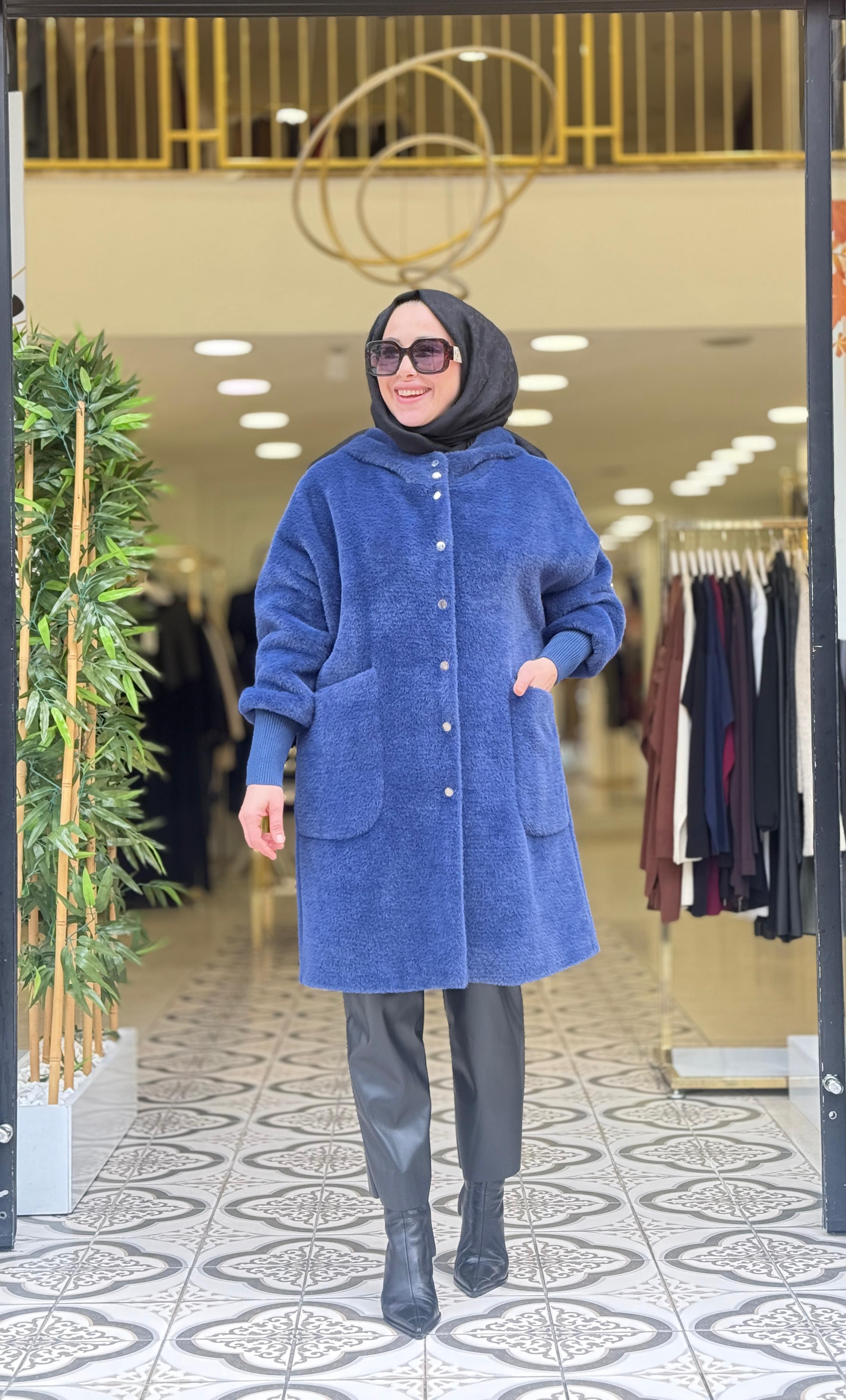 ESNA ANGORA KABAN - LACİVERT