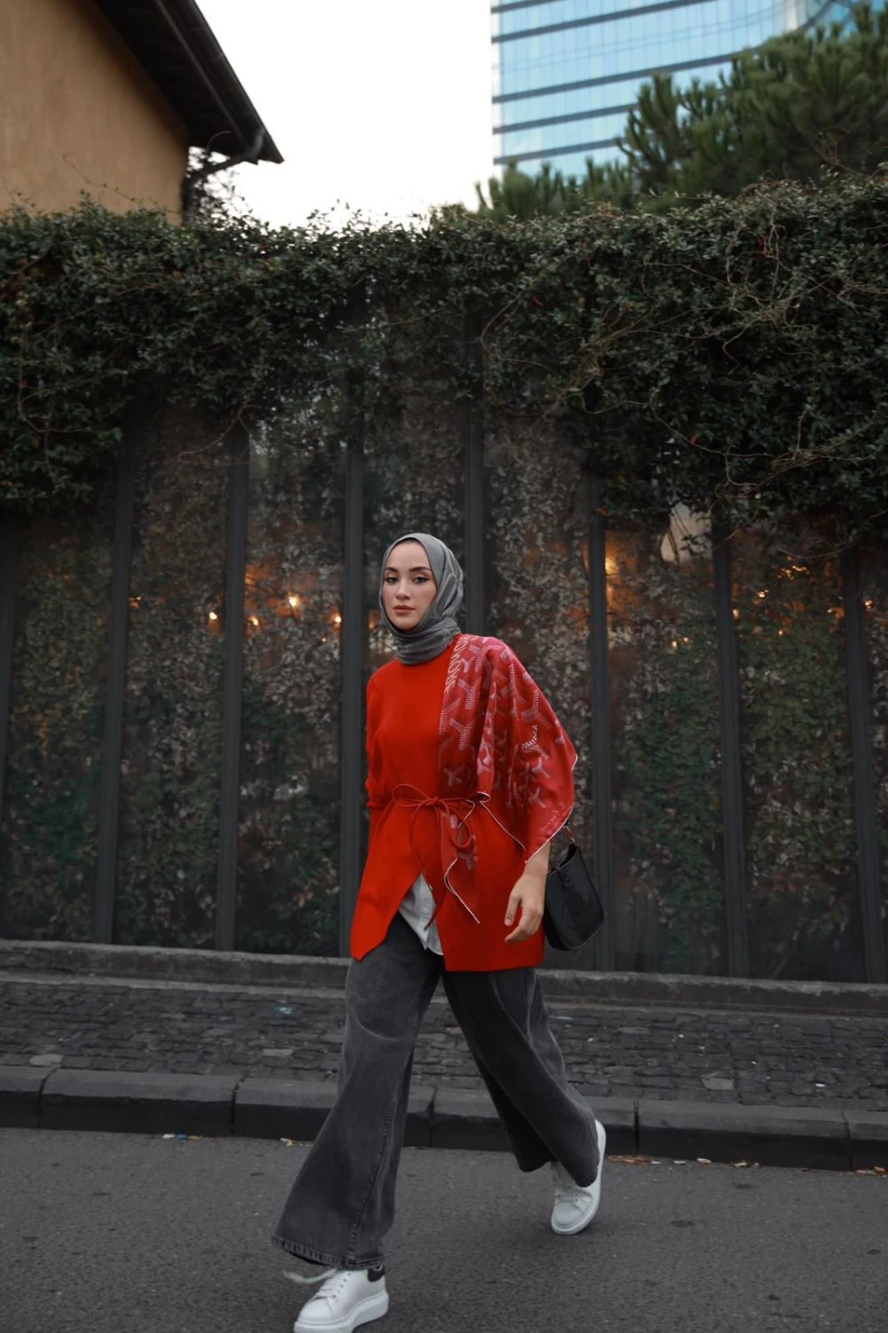 MERWİSH MAKAS TRİKO TUNİK - KIRMIZI