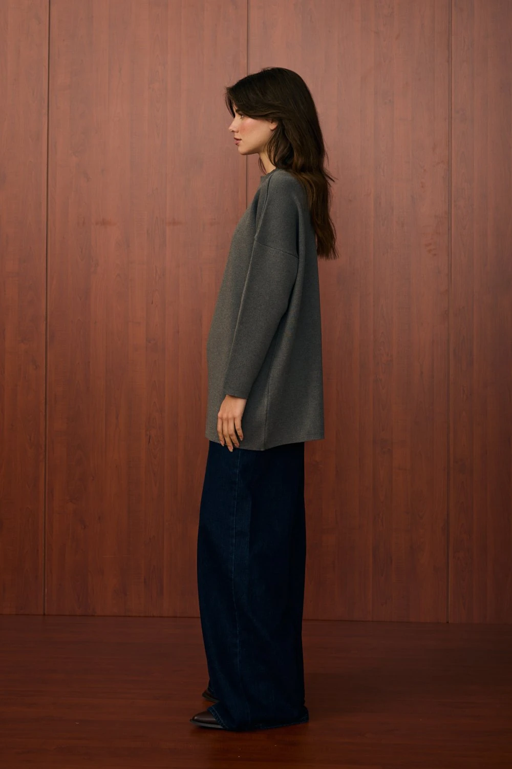 MERWİSH MAKAS TRİKO TUNİK - ANTRASİT