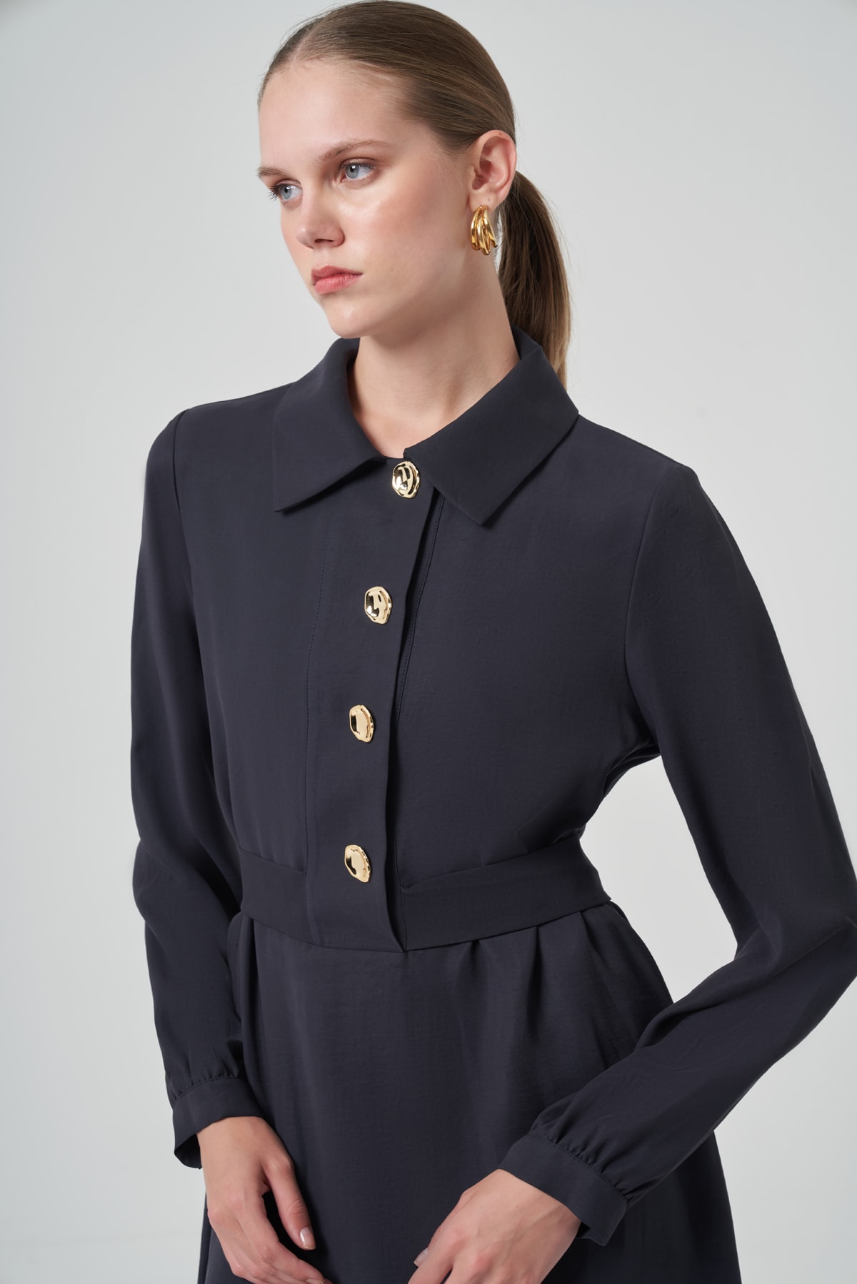 NUSS EVO ELBİSE - LACİVERT