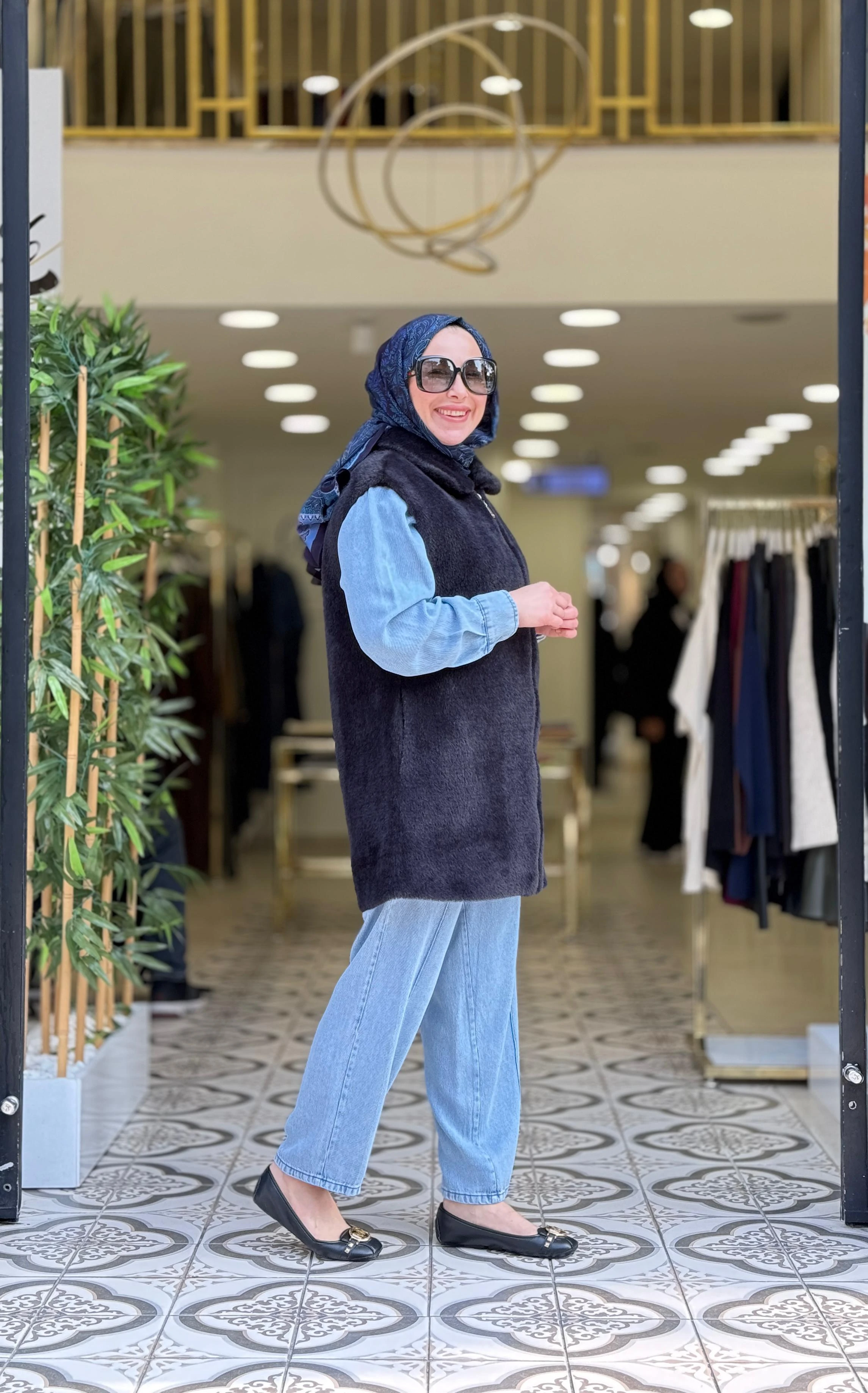 GALE ANGORA YELEK - SİYAH