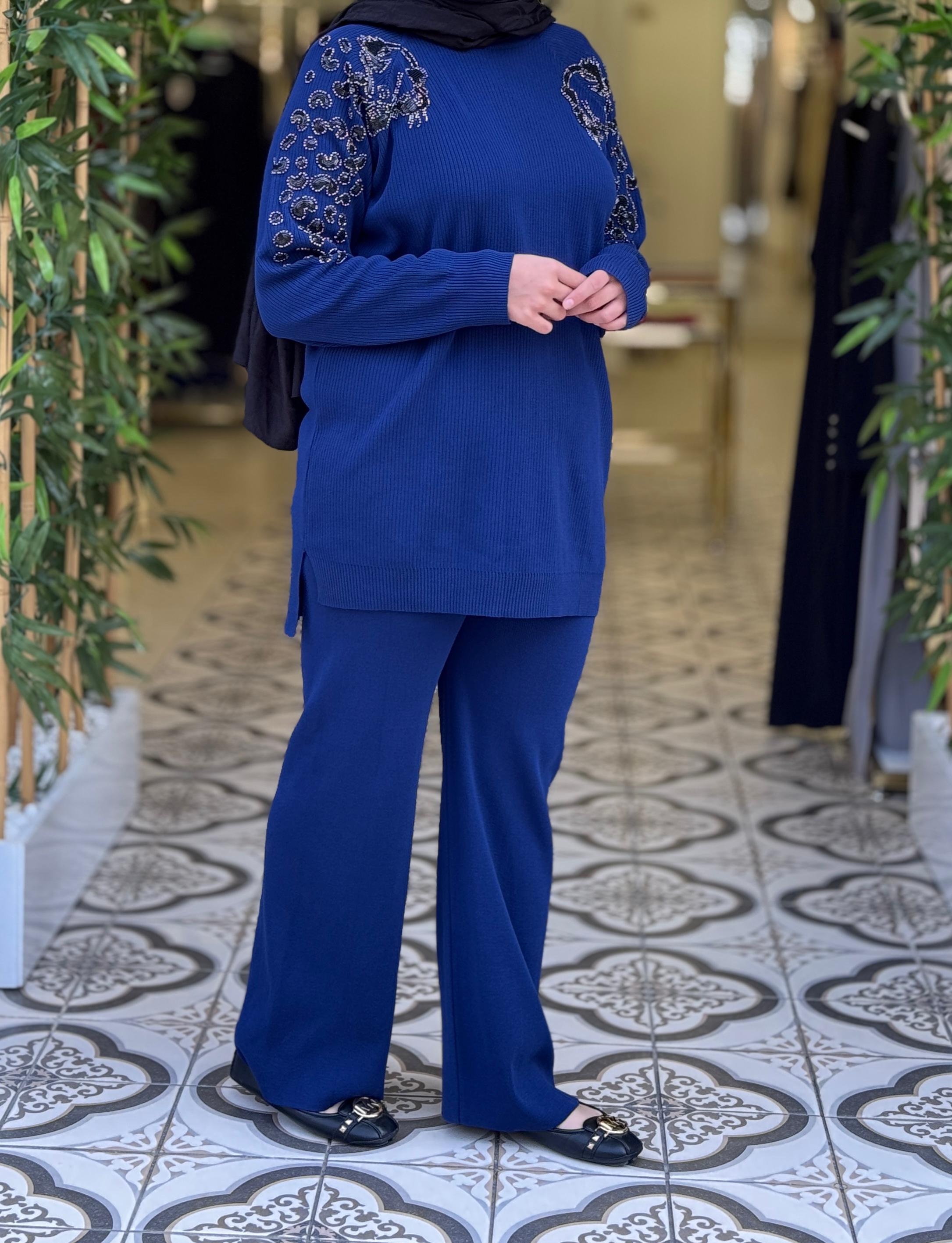 DAFNA TRİKO PANTOLON TAKIM - LACİVERT
