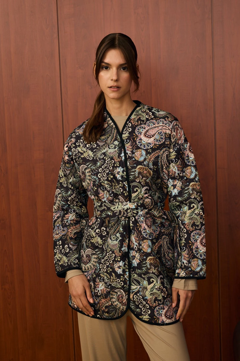 MERWİSH ROSA HAFİF MONT - SİYAH