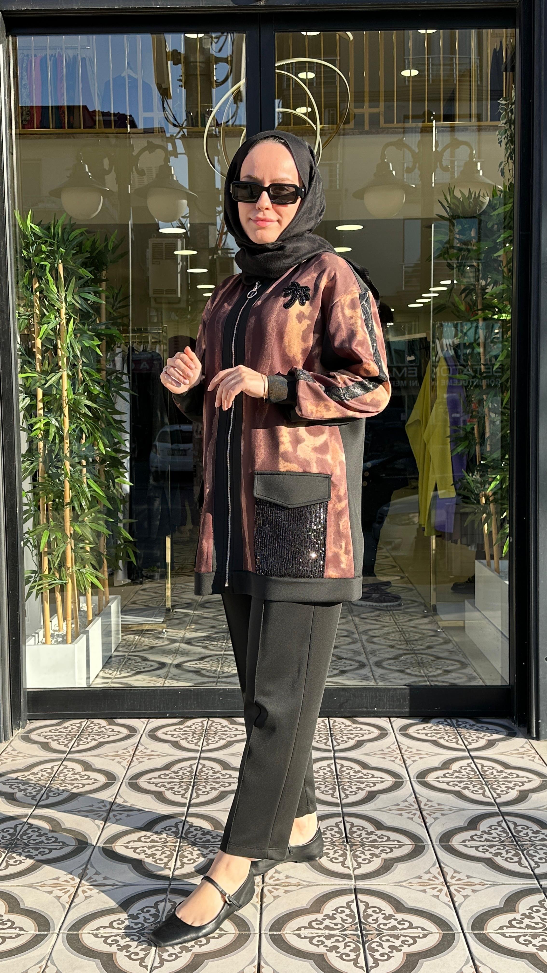 LEOPAR İŞLEMELİ TAKIM
