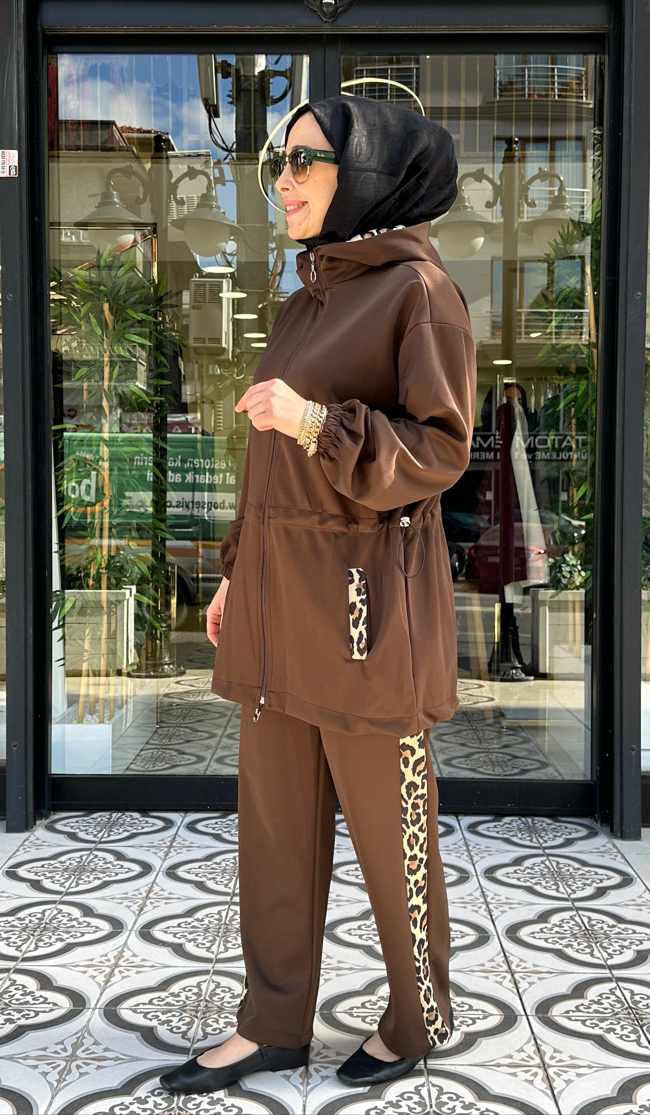 LEOPAR ŞERİT PANTOLON TAKIM