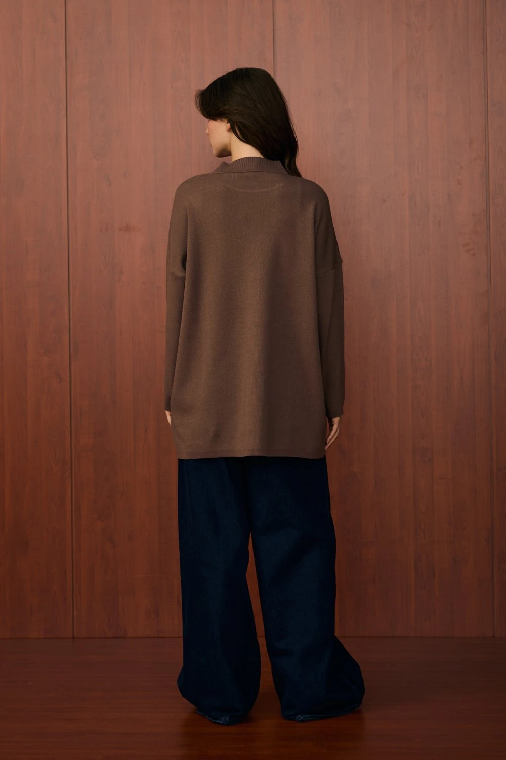 MERWİSH MAKAS TRİKO TUNİK - KAHVE