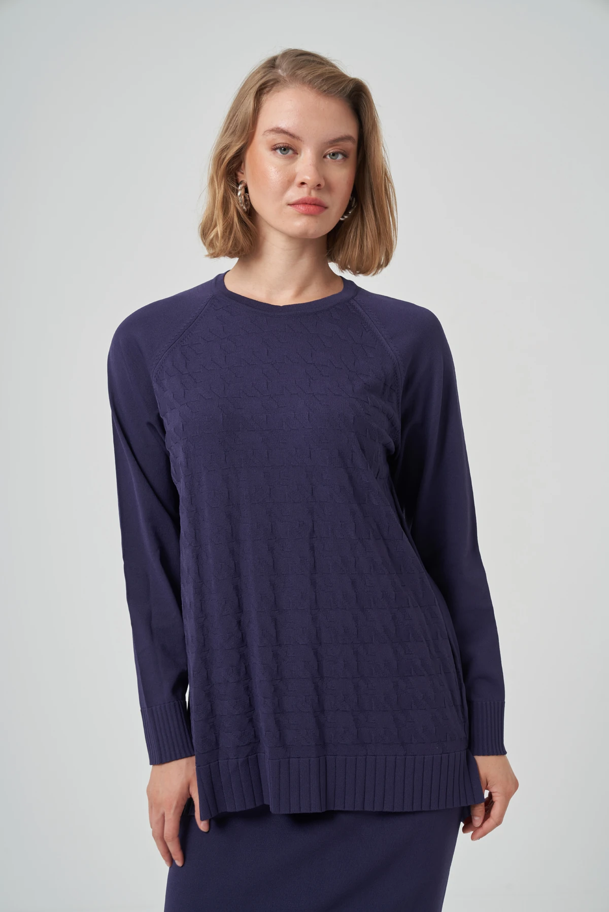 NUSS LOOK ETEKLİ TAKIM - LACİVERT