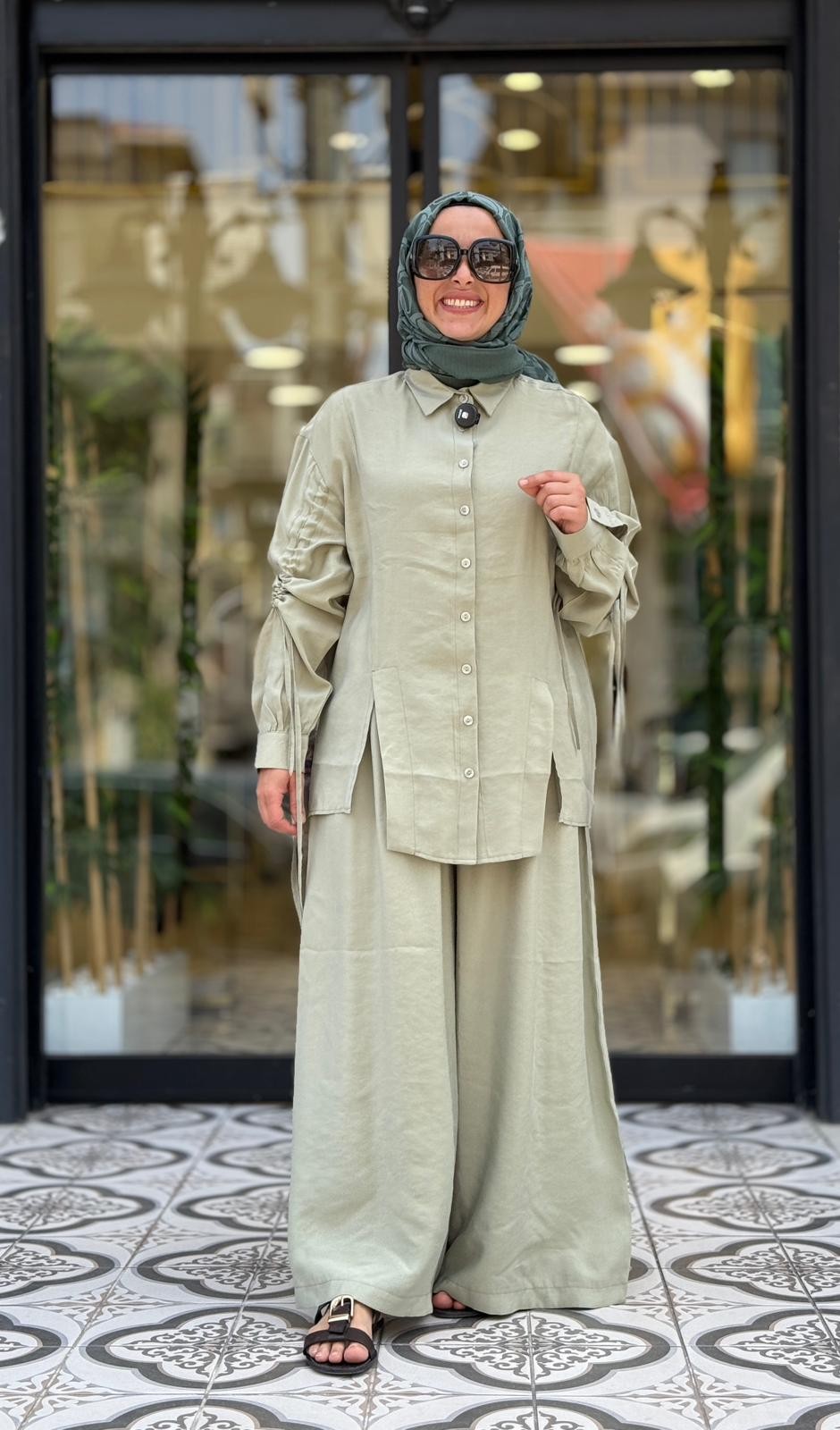 ROYAL PANTOLON TAKIM - YAĞ YEŞİLİ