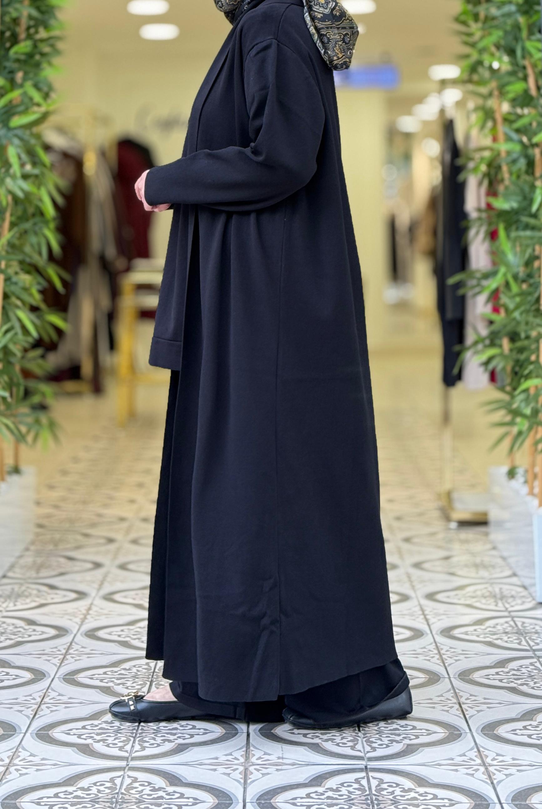 KNIT MİHRİ PANTOLON TAKIM - SİYAH