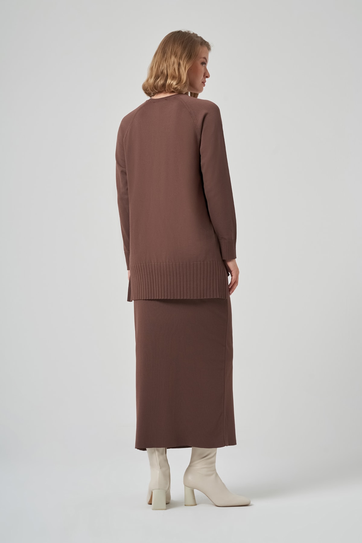 NUSS LOOK ETEKLİ TAKIM - KAHVE