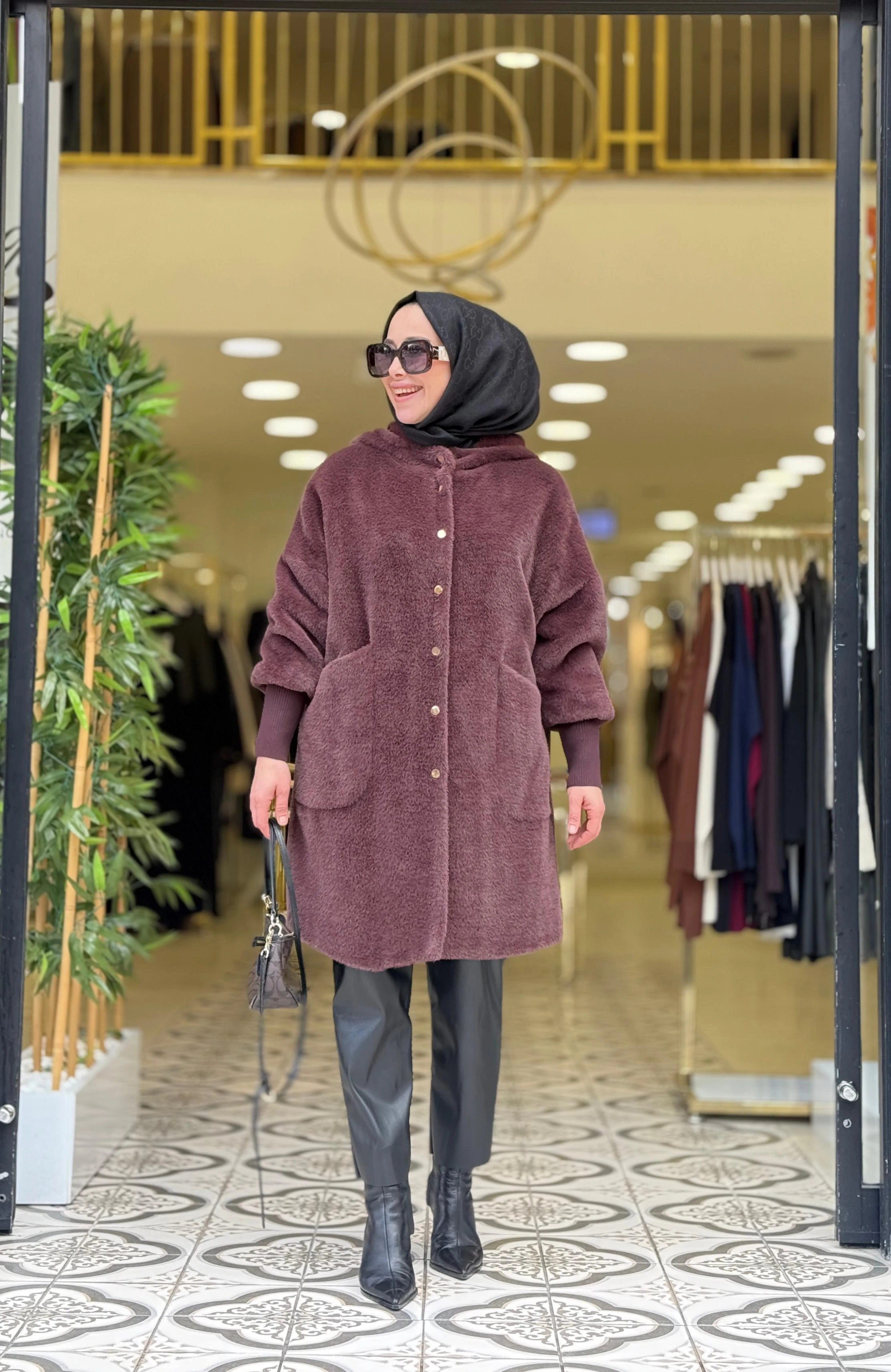 ESNA ANGORA KABAN - KAHVE