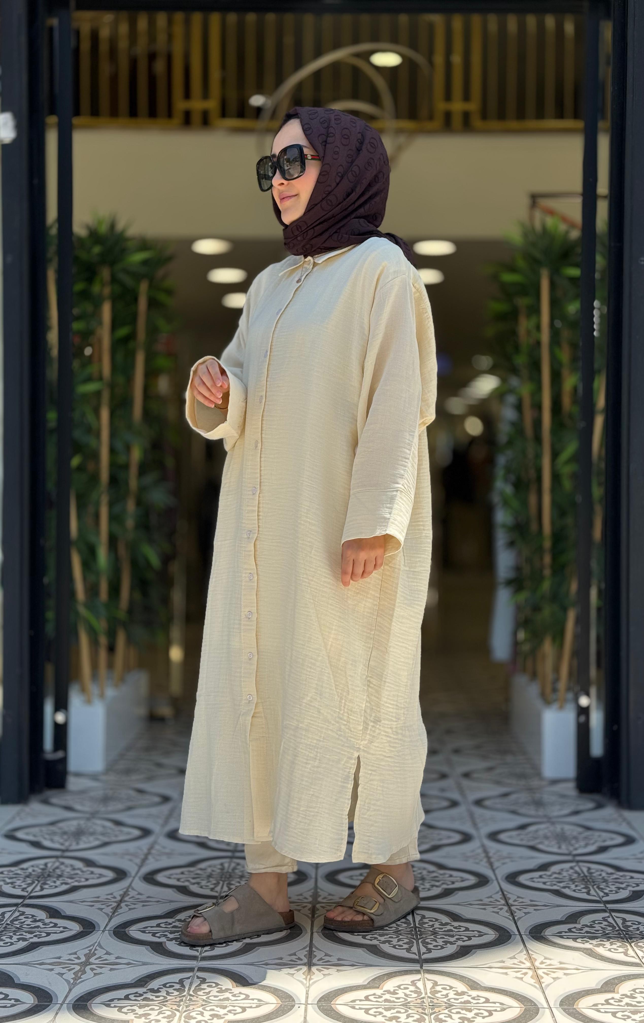 LOLY GÖMLEK ELBİSE - BEJ