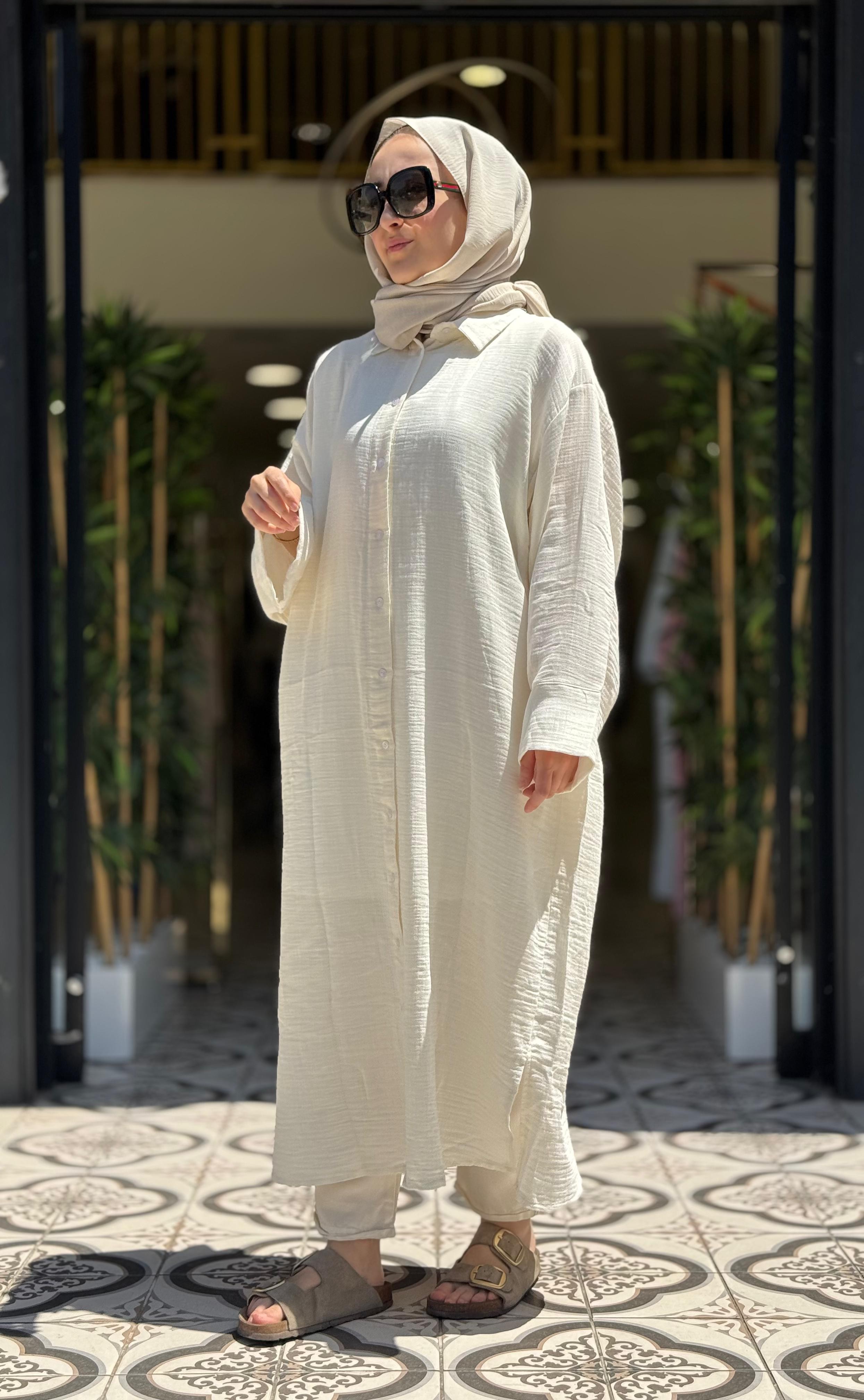 LOLY GÖMLEK ELBİSE - KREM