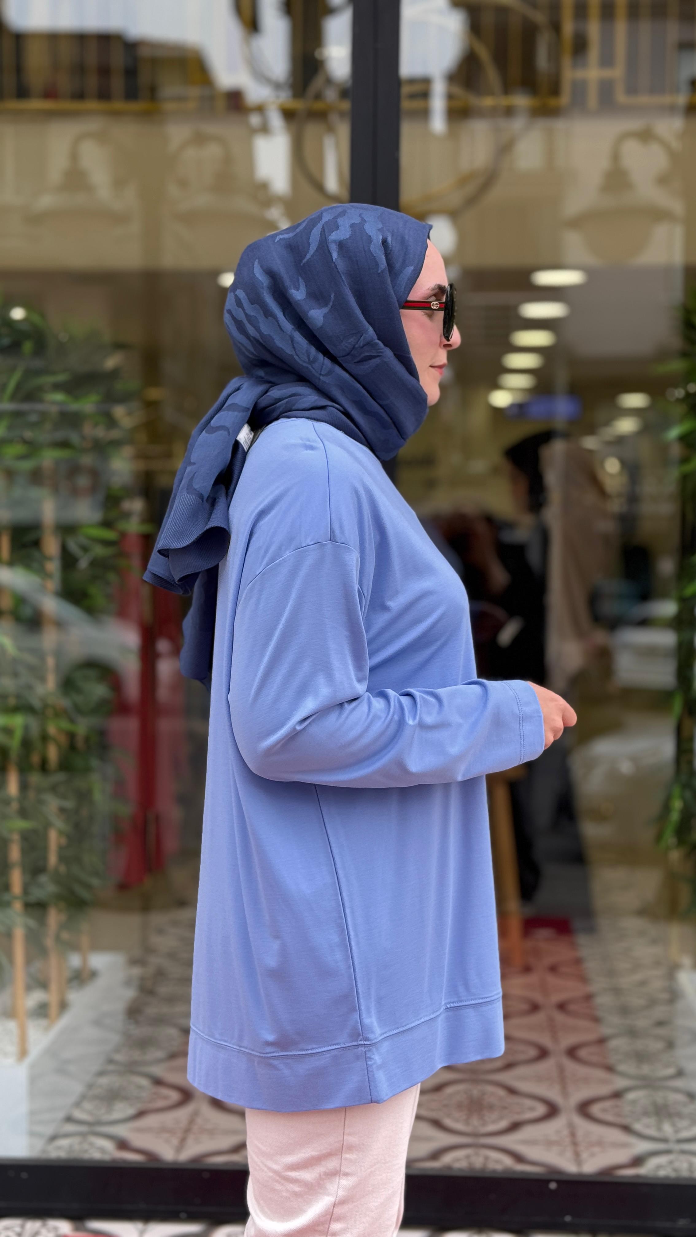 İCONİC BASKILI BASİC SWEAT - LEYLAK
