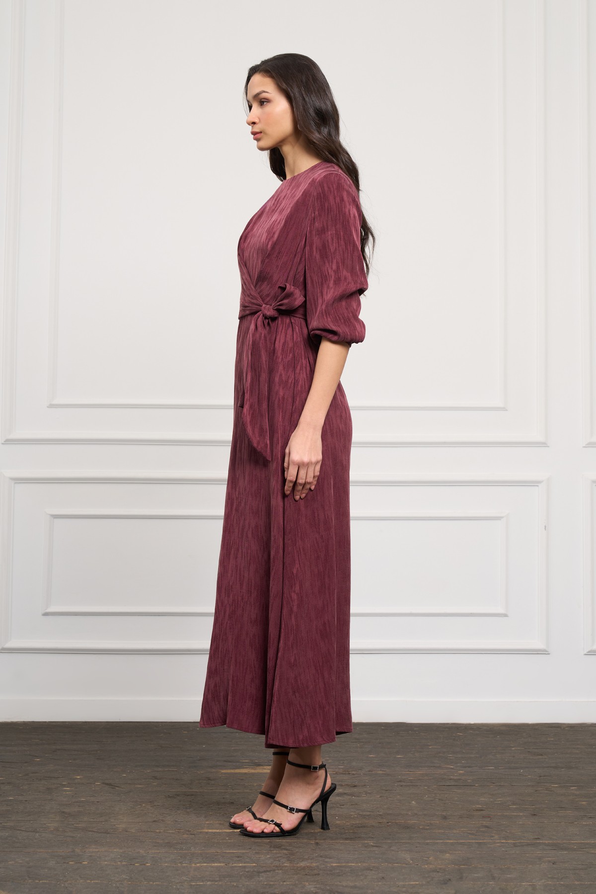 NUSS GLAMOUR ELBİSE - BORDO