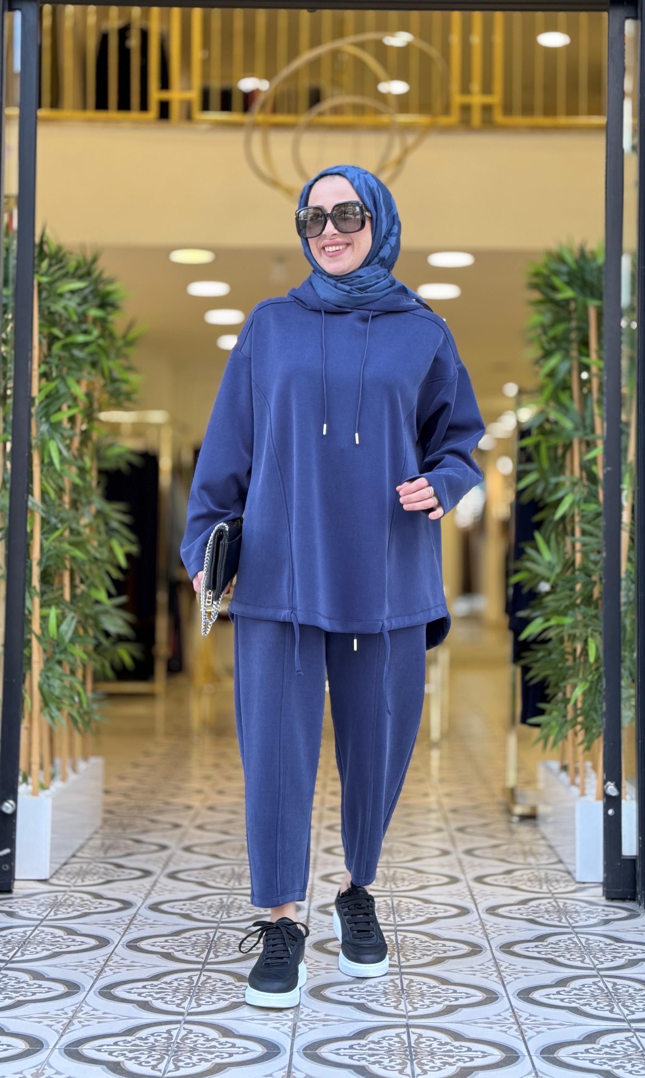 RİBON PANTOLONLU TAKIM - LACİVERT