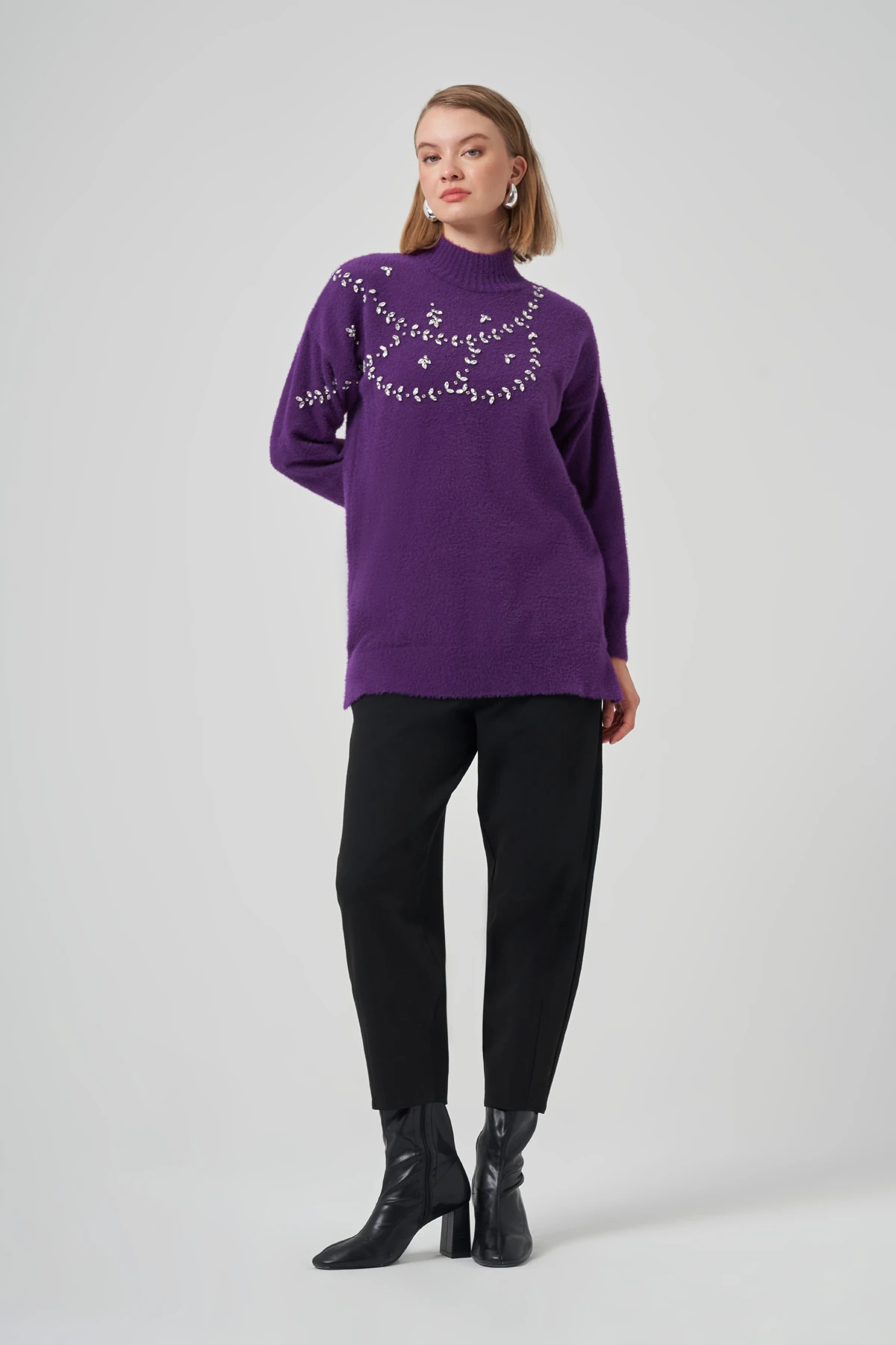 NUSS EVONA ANGORA TUNİK - MOR