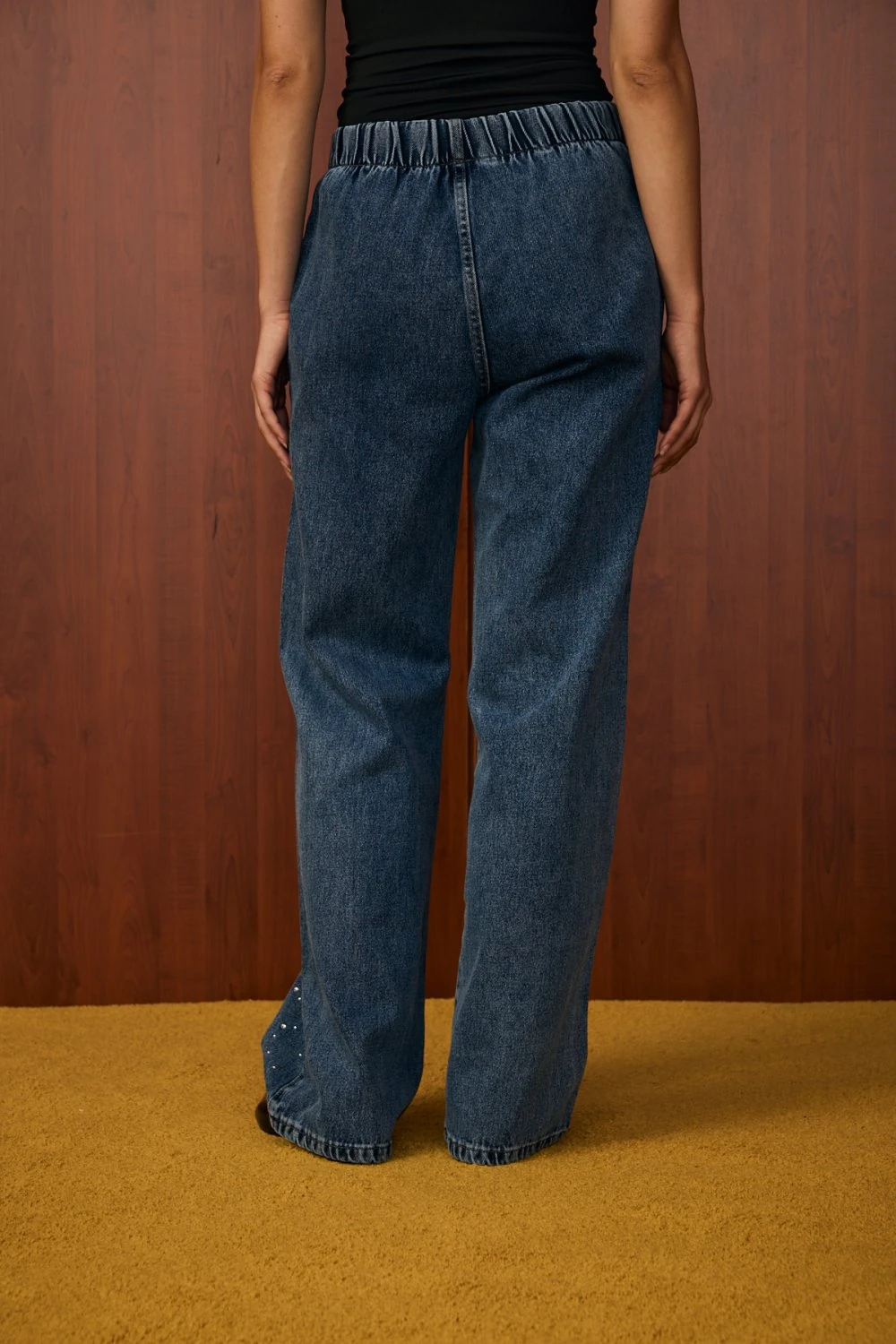 MERWİSH PALAZZO TAŞLI DENİM - KOYU LACİVERT