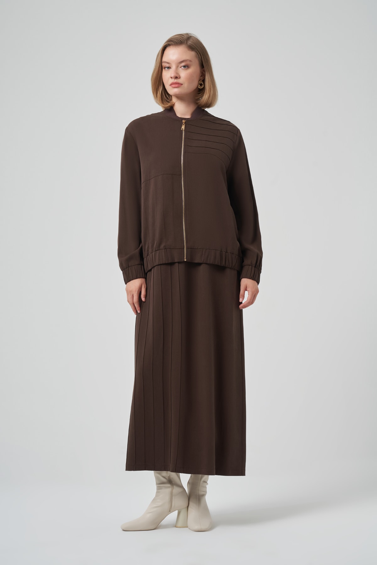 NUSS LİORA BOMBER TAKIM - KAHVE