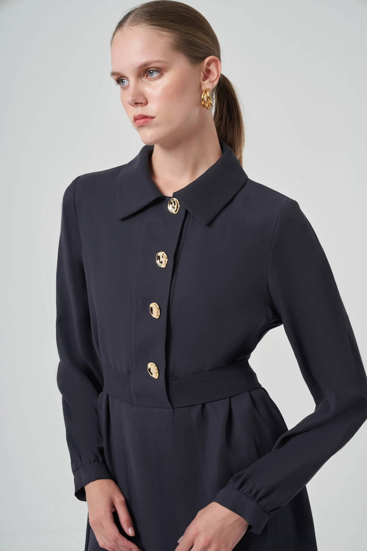 NUSS EVO ELBİSE - LACİVERT