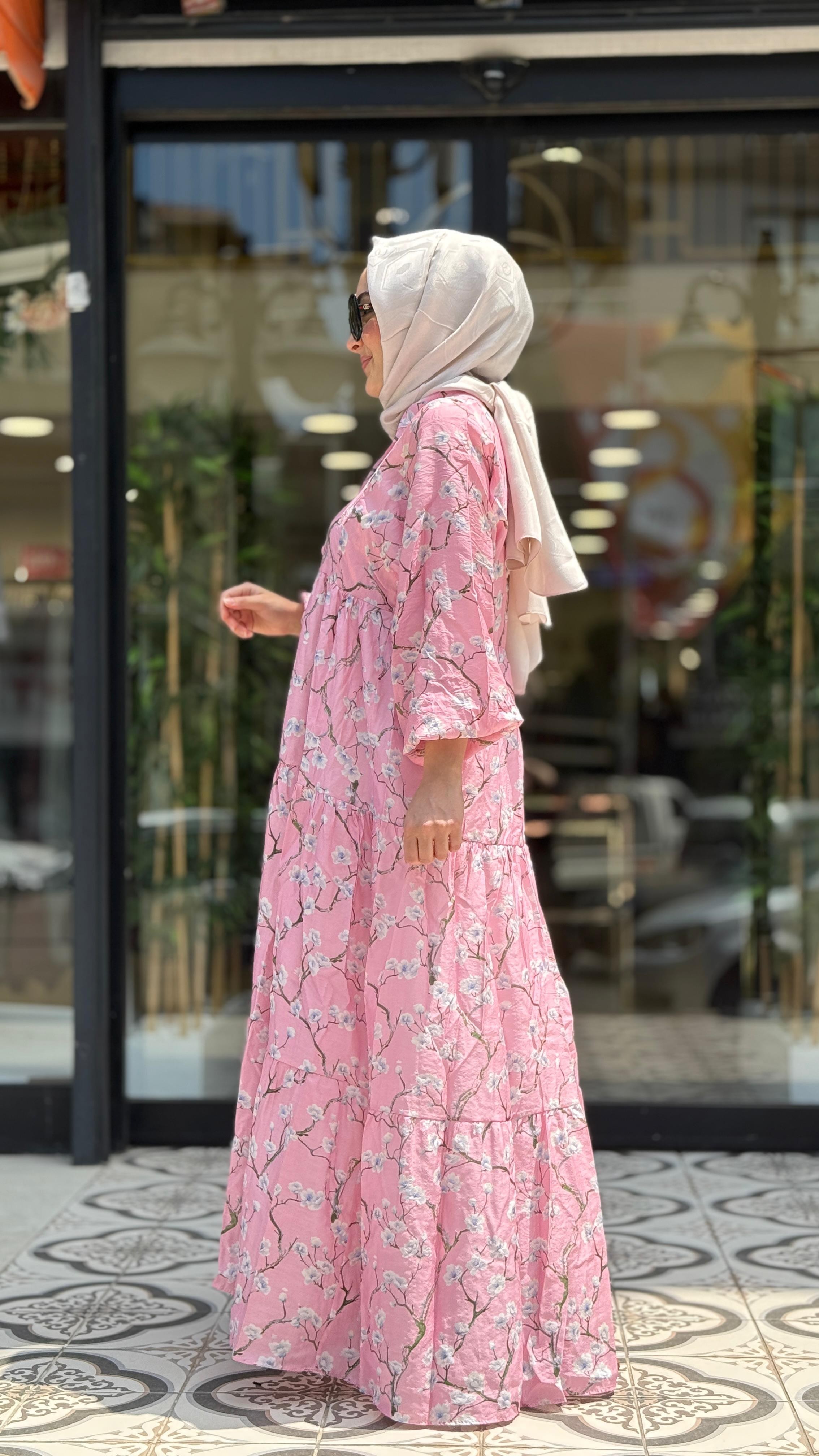 LİLYUM ELBİSE - PEMBE