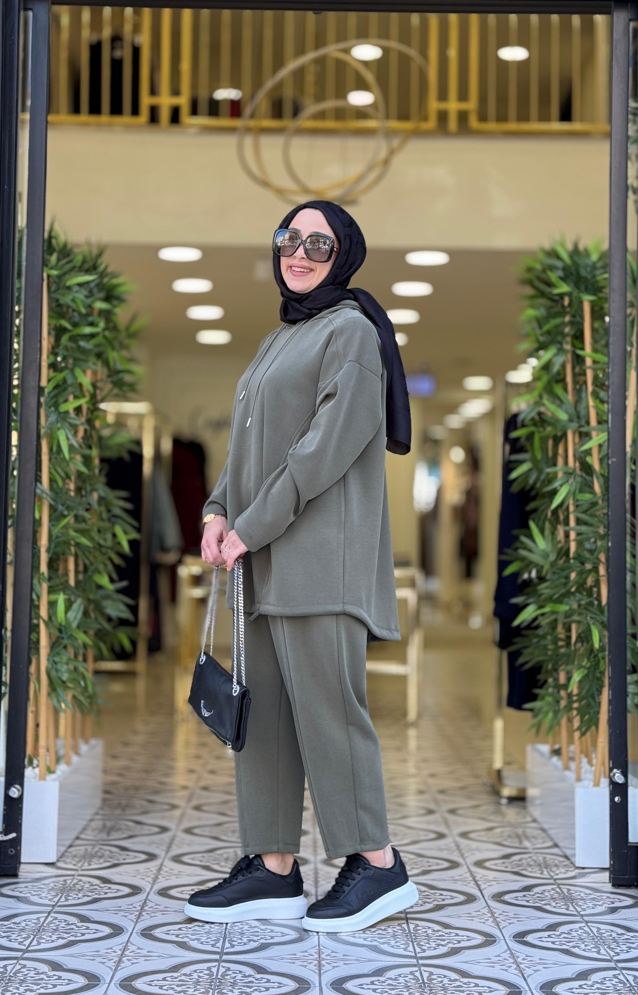 RİBON PANTOLONLU TAKIM - HAKİ