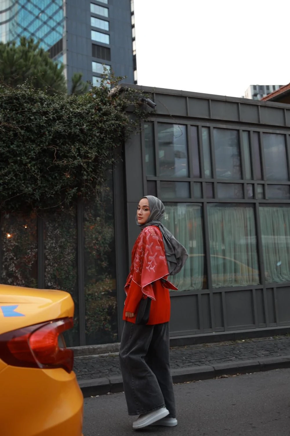 MERWİSH MAKAS TRİKO TUNİK - KIRMIZI