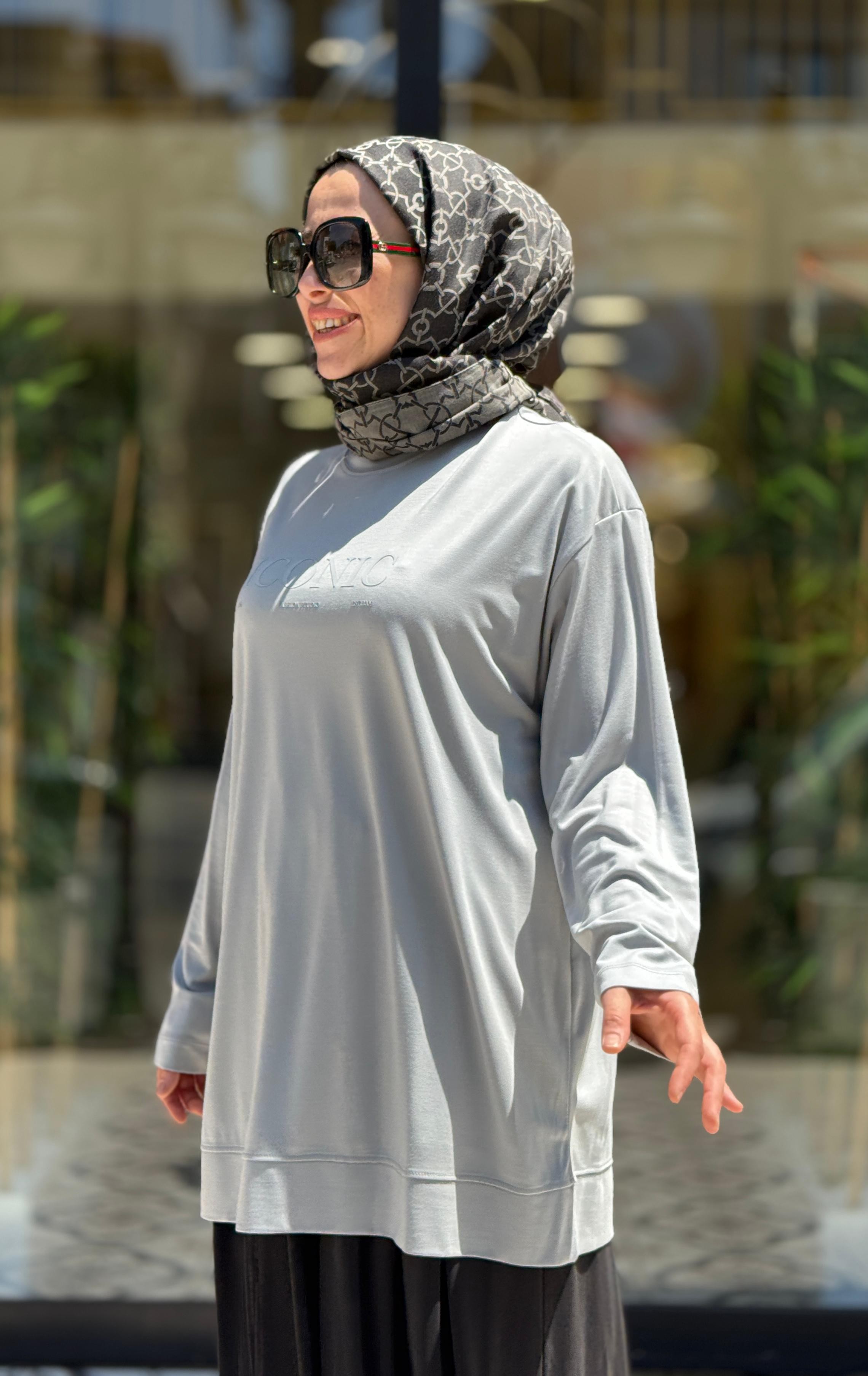 İCONİC BASKILI BASİC SWEAT