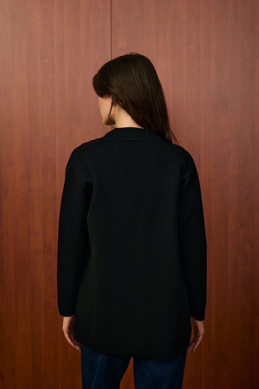 MERWİSH BLAZER TRİKO CEKET - SİYAH