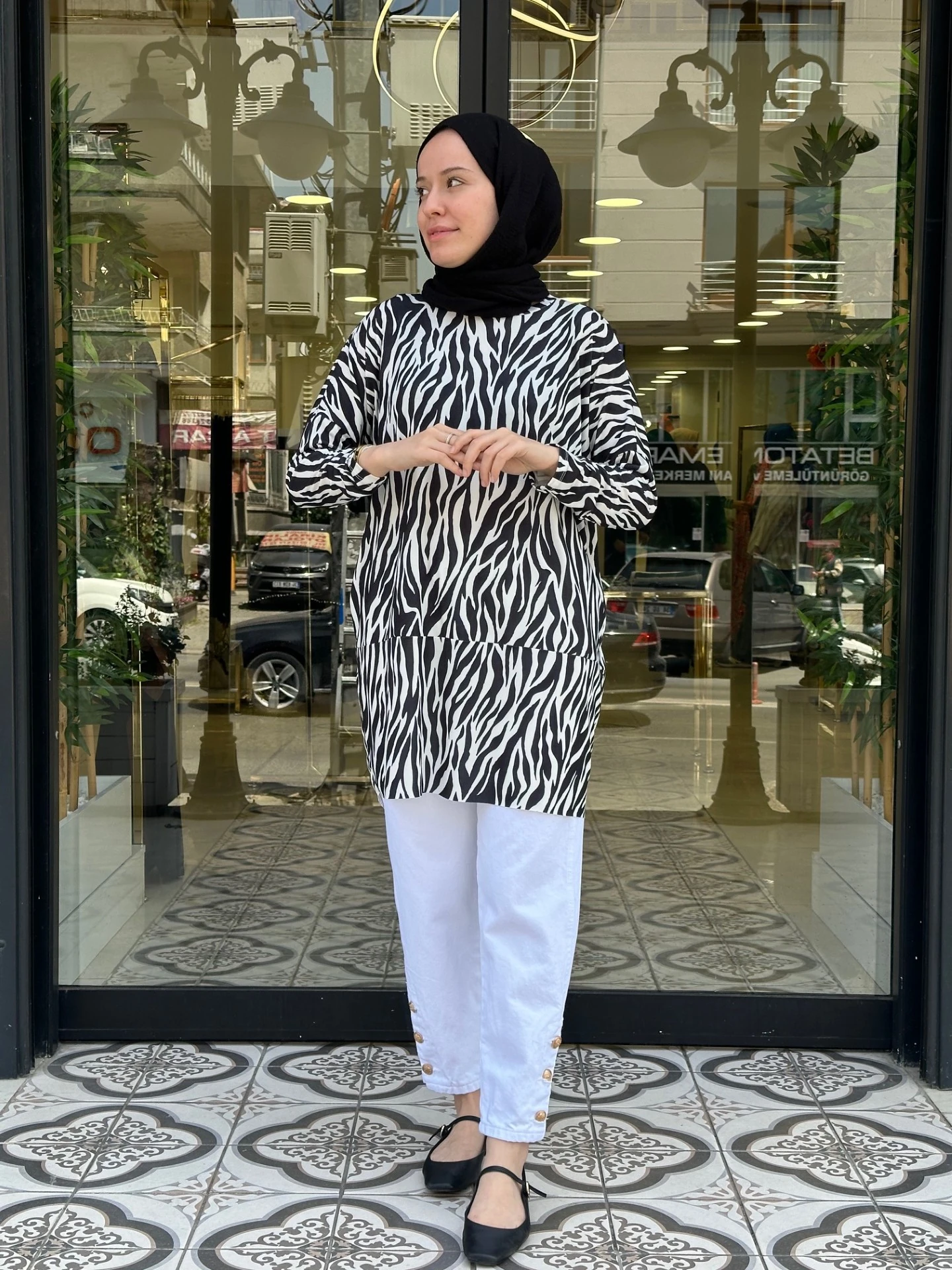 MAKAS  SANDY TUNİK - BEYAZ