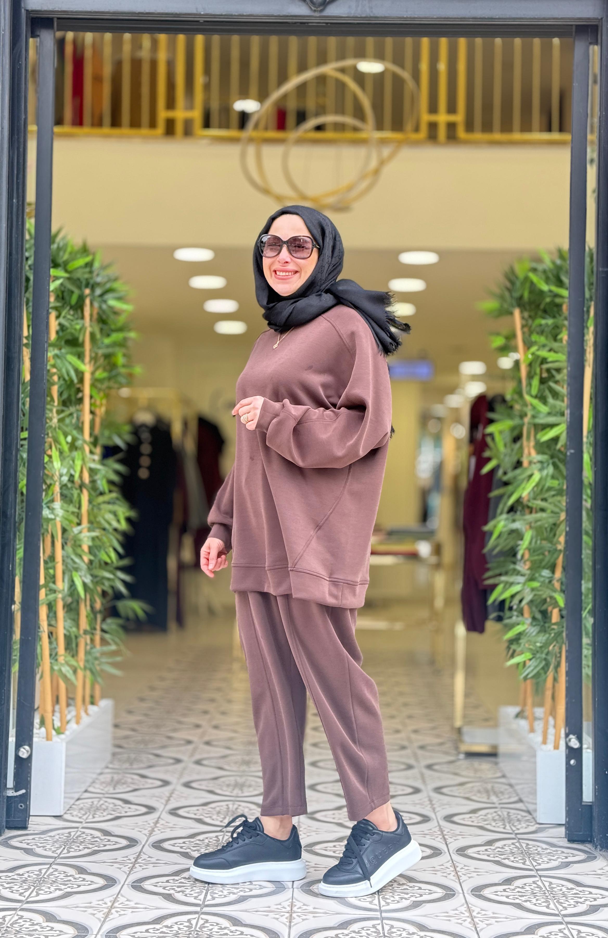 GAZELLE PANTOLONLU TAKIM - KAHVE