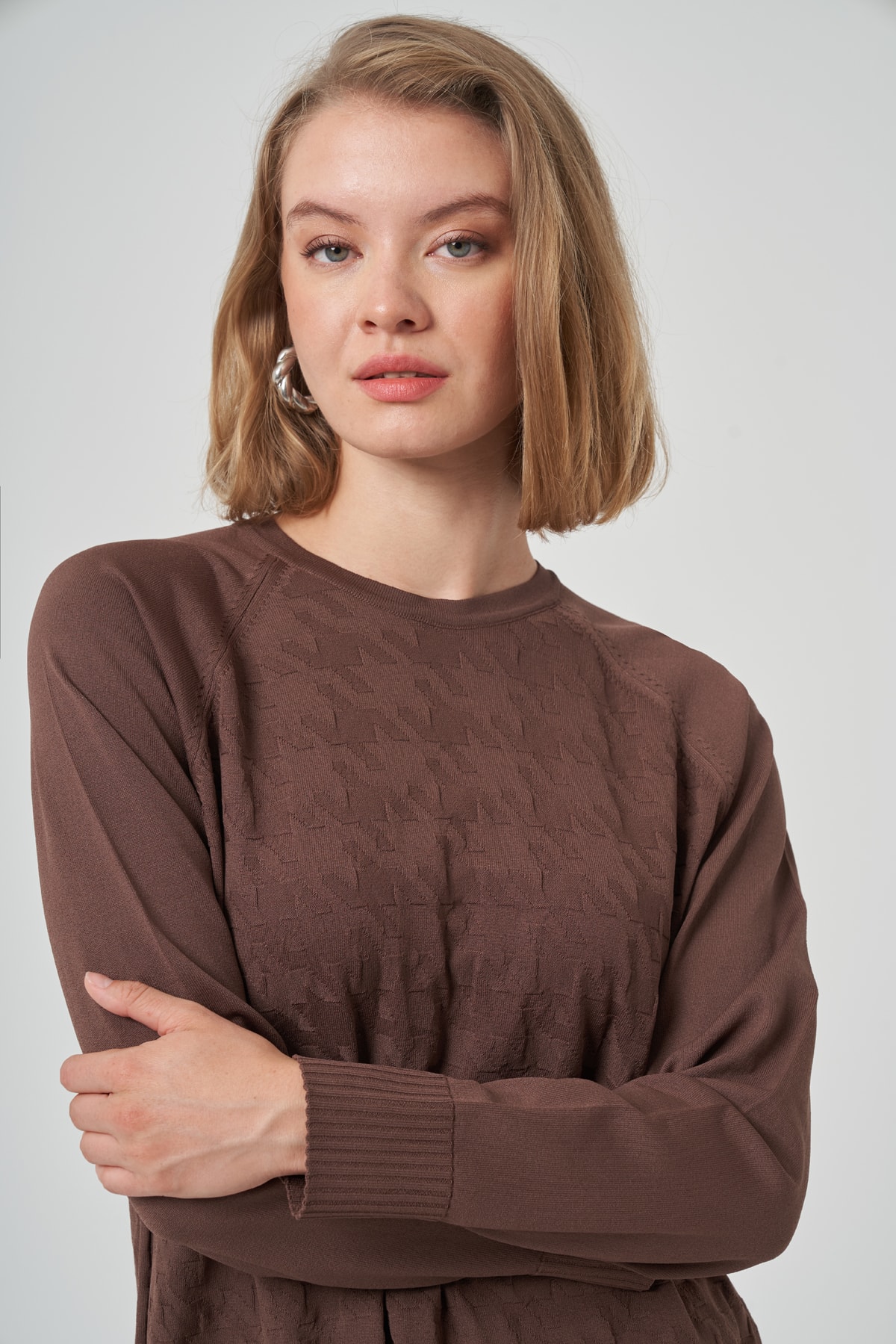 NUSS LOOK ETEKLİ TAKIM - KAHVE