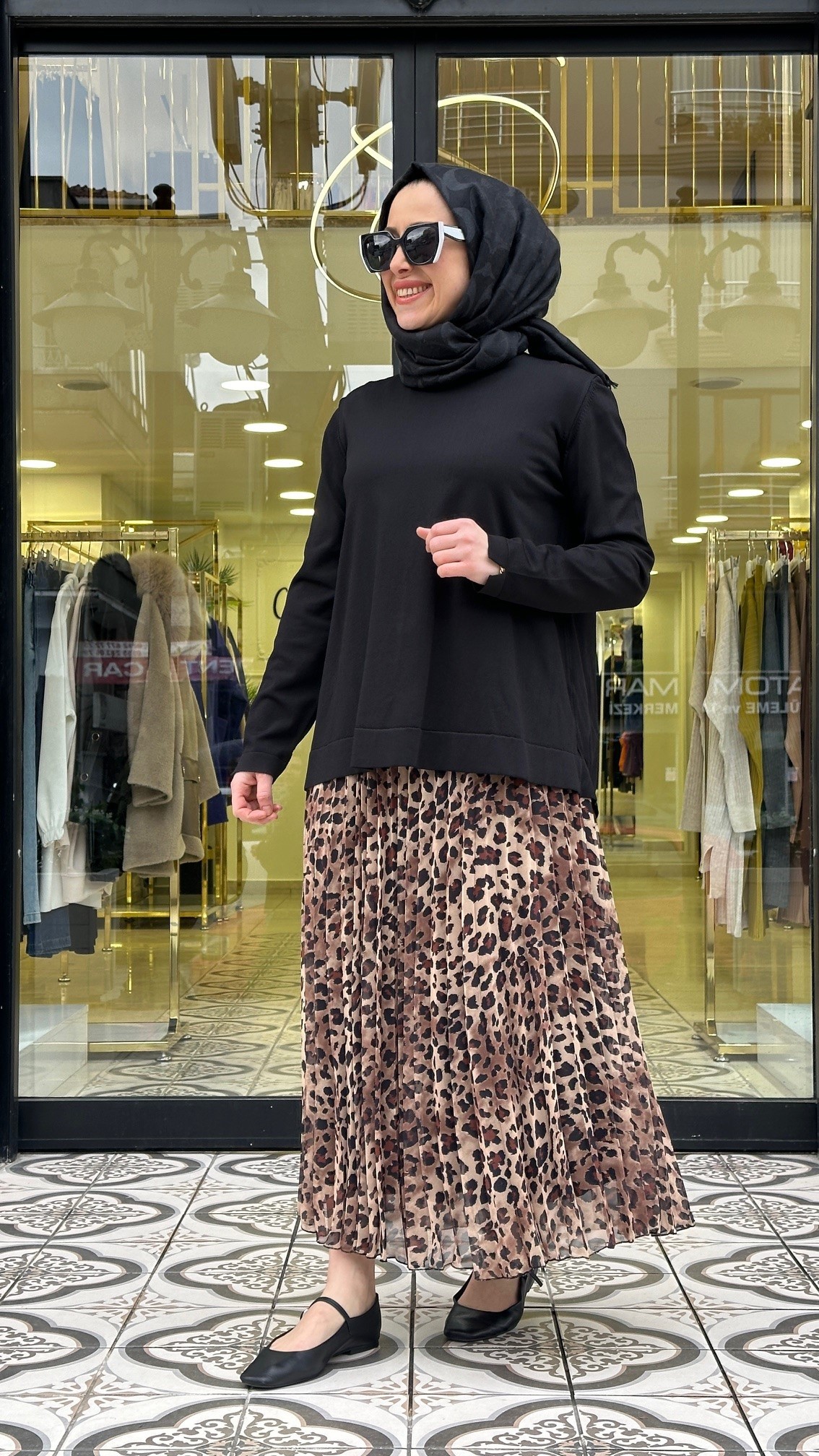 LEOPAR DESENLİ ETEK