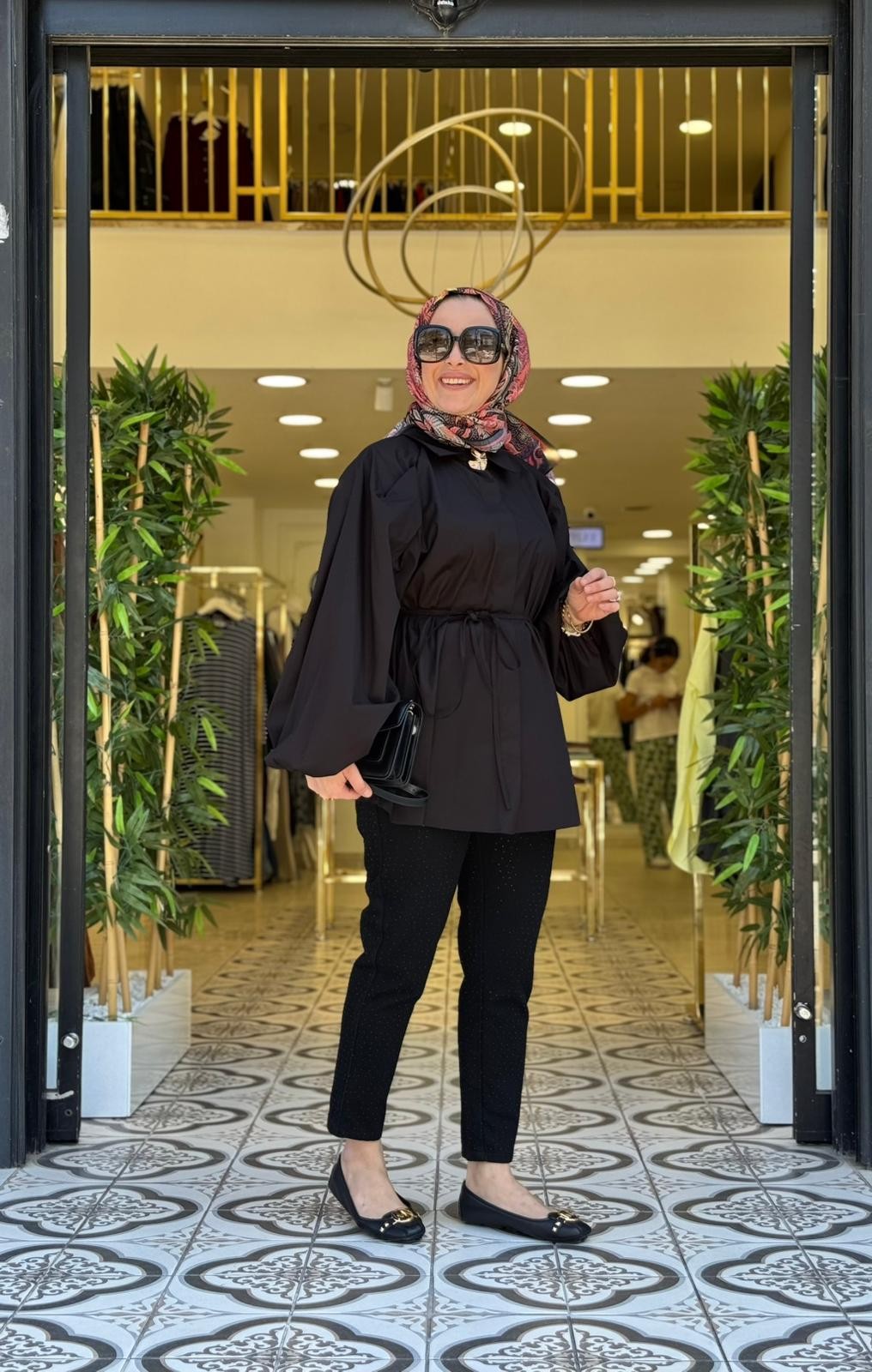 MERWİSH BALERİN GÖMLEK - SİYAH