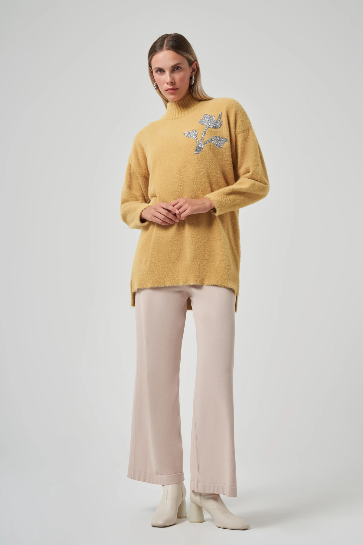 NUSS HİLYA GÜL ANGORA TUNİK