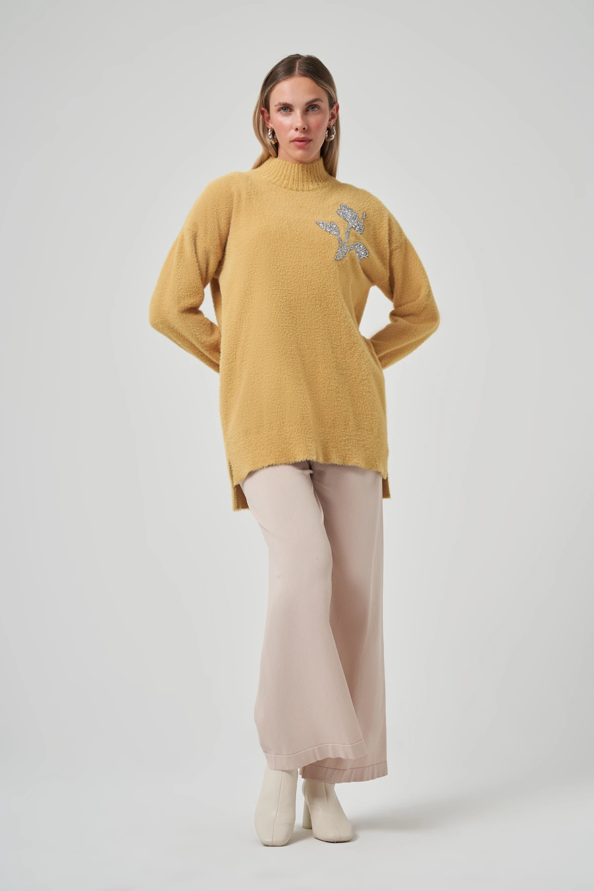 NUSS HİLYA GÜL ANGORA TUNİK