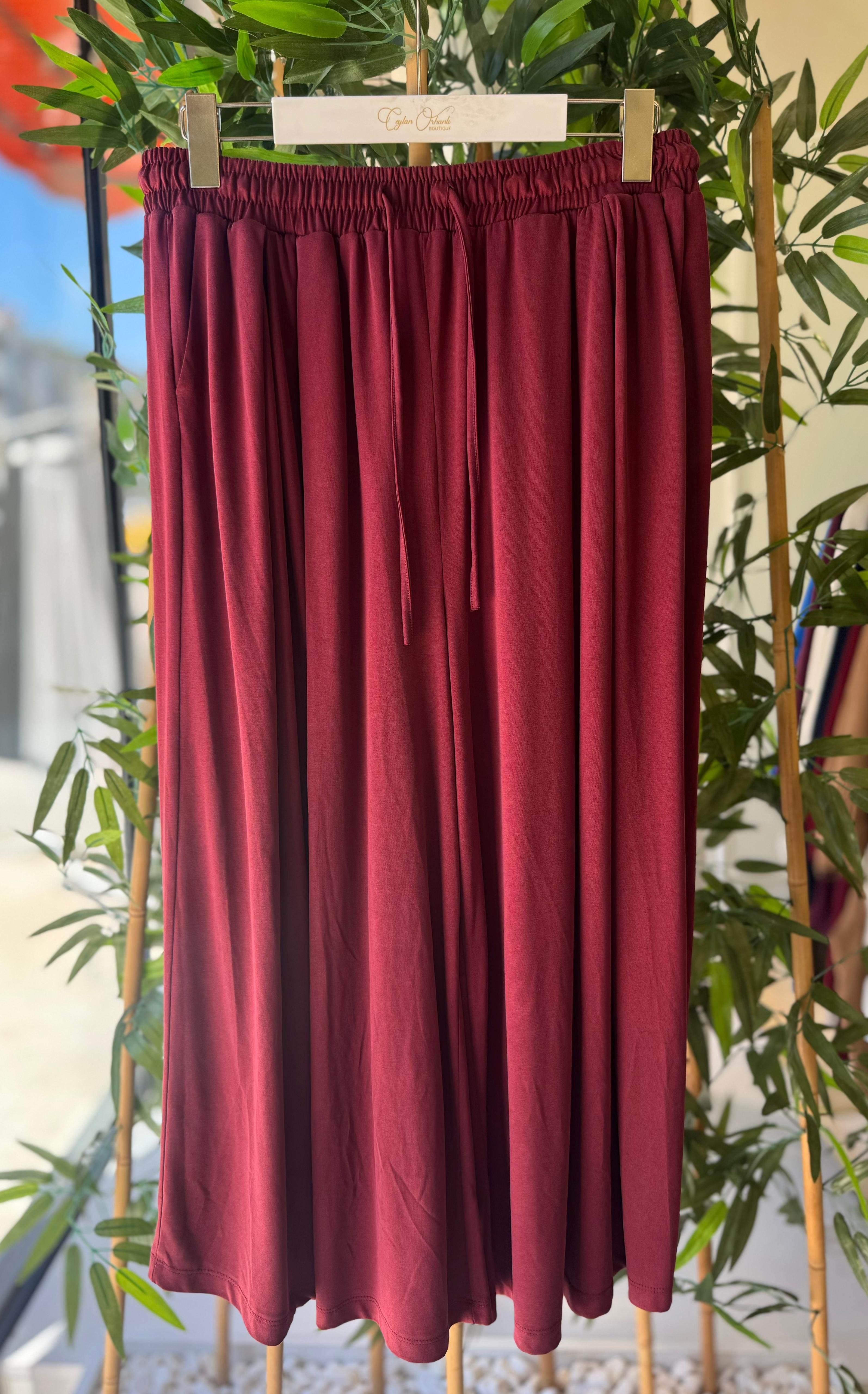 CEYLAN ORHANLI MUAN PANTOLON - BORDO