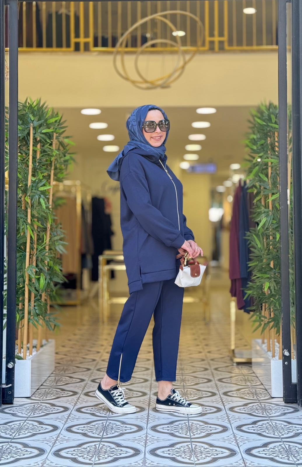 SAMİ GOLD FERMUARLI TAKIM - LACİVERT