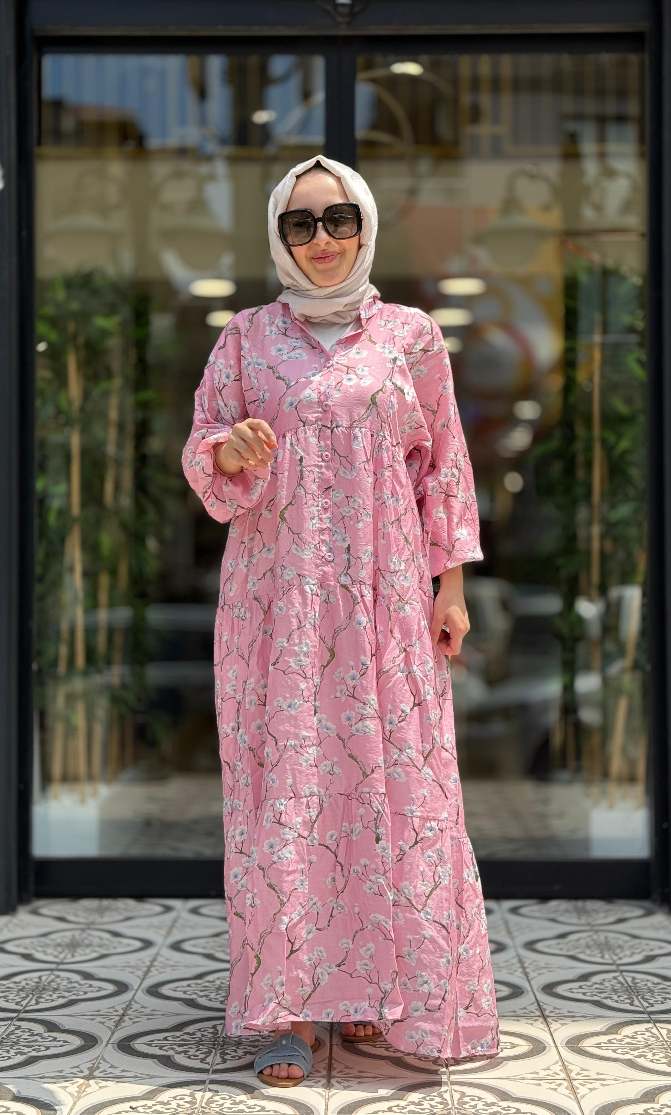 LİLYUM ELBİSE - PEMBE