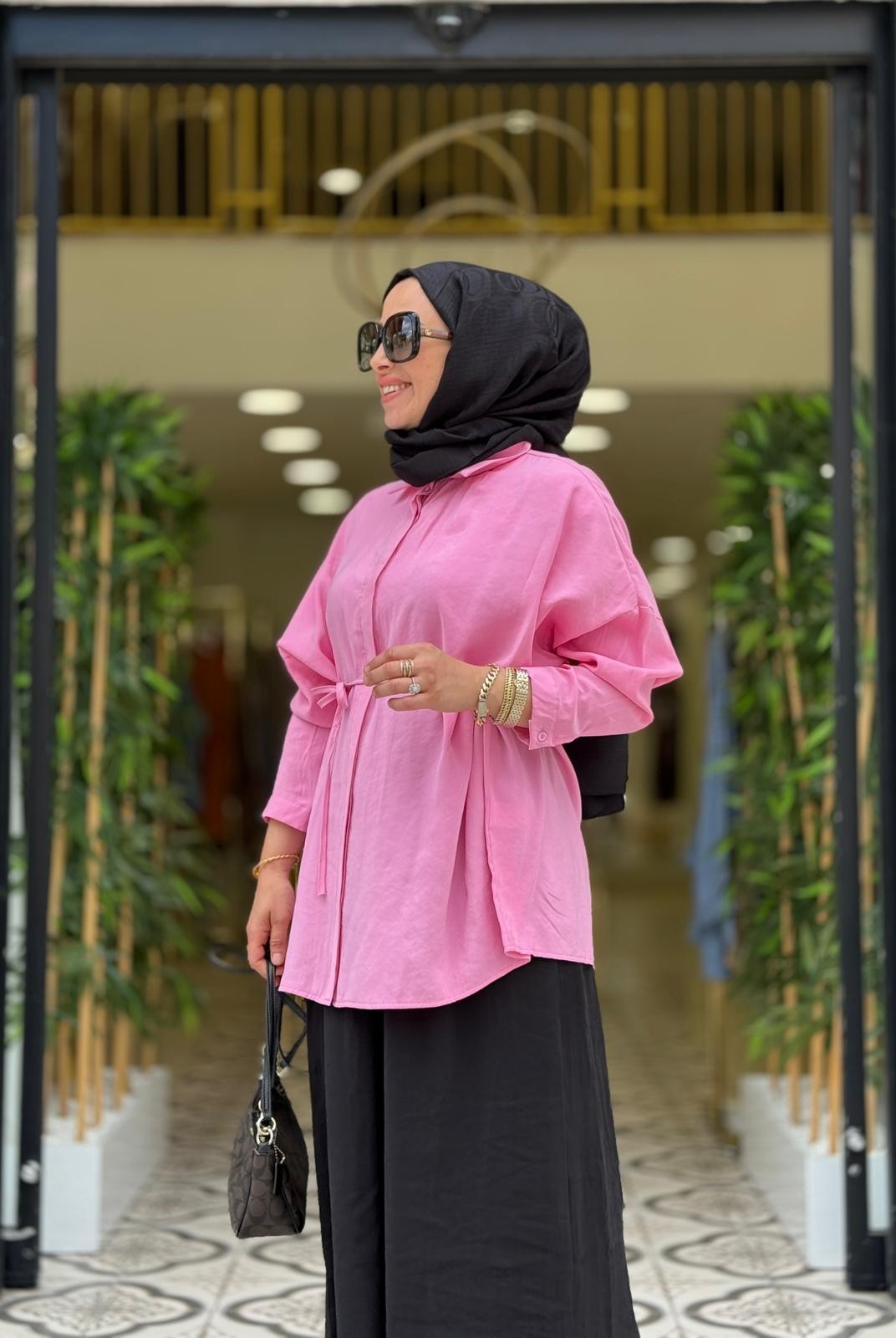 KAKULE GÖMLEK - PEMBE