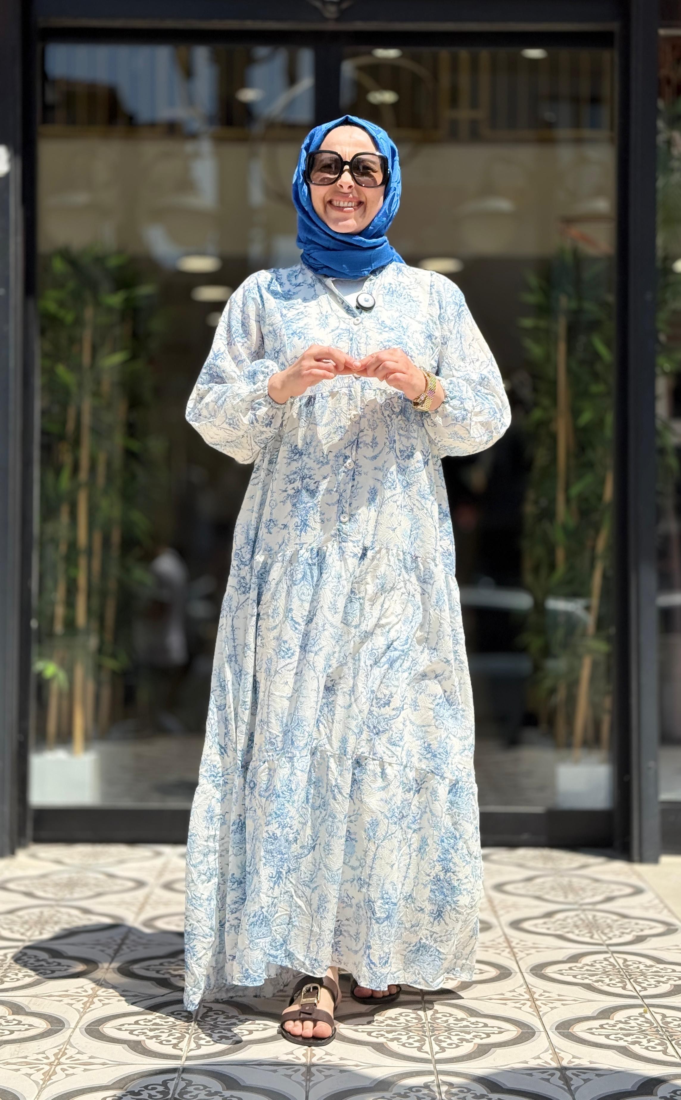 MELEK ELBİSE - MAVİ