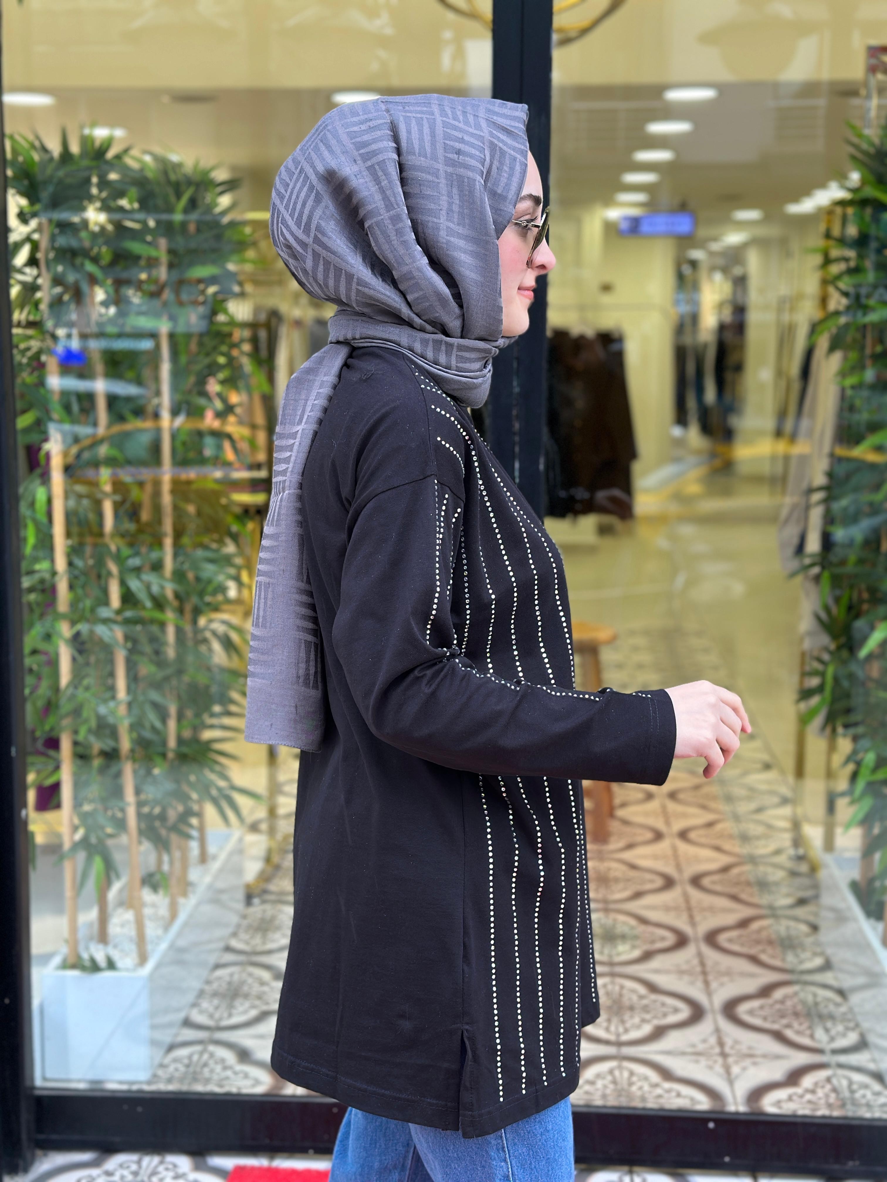 MERWİSH SHİNY TSHİRT - SİYAH