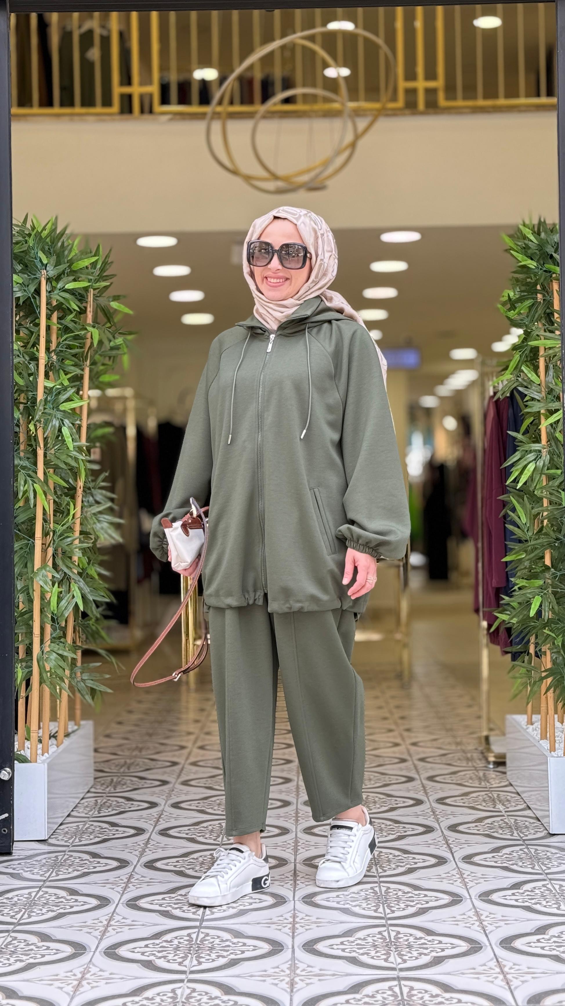 AYZA CIFT TARAFLI BOMBER - HAKİ