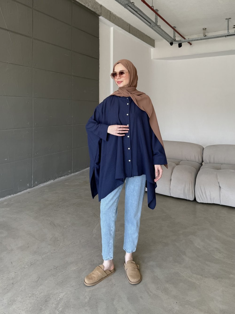 MERWİSH MOROCCO GÖMLEK - LACİVERT