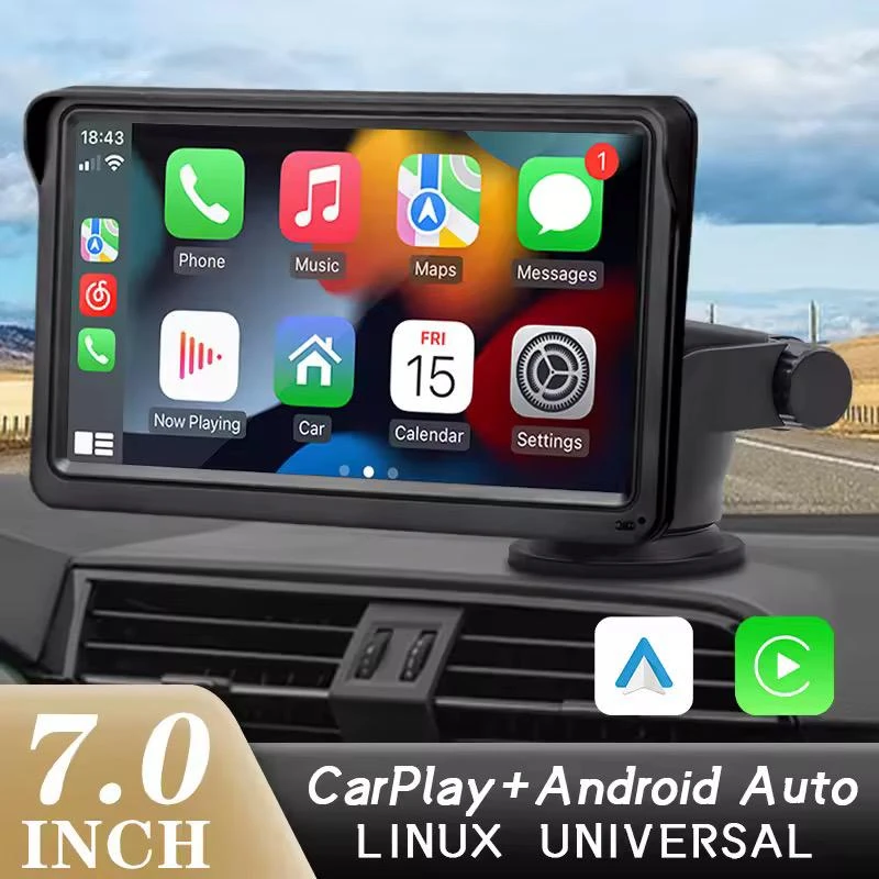  7" Tak Çalıştır Kablosuz Apple Carplay Ve Android Auto Oto Multimedya 