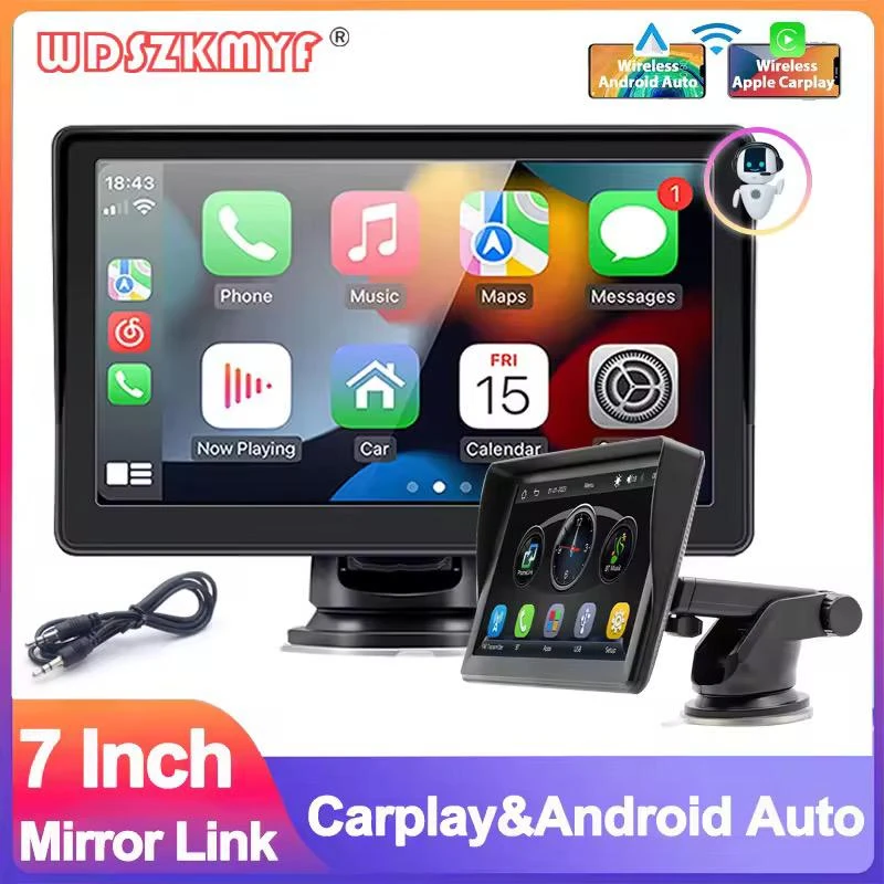  7" Tak Çalıştır Kablosuz Apple Carplay Ve Android Auto Oto Multimedya 